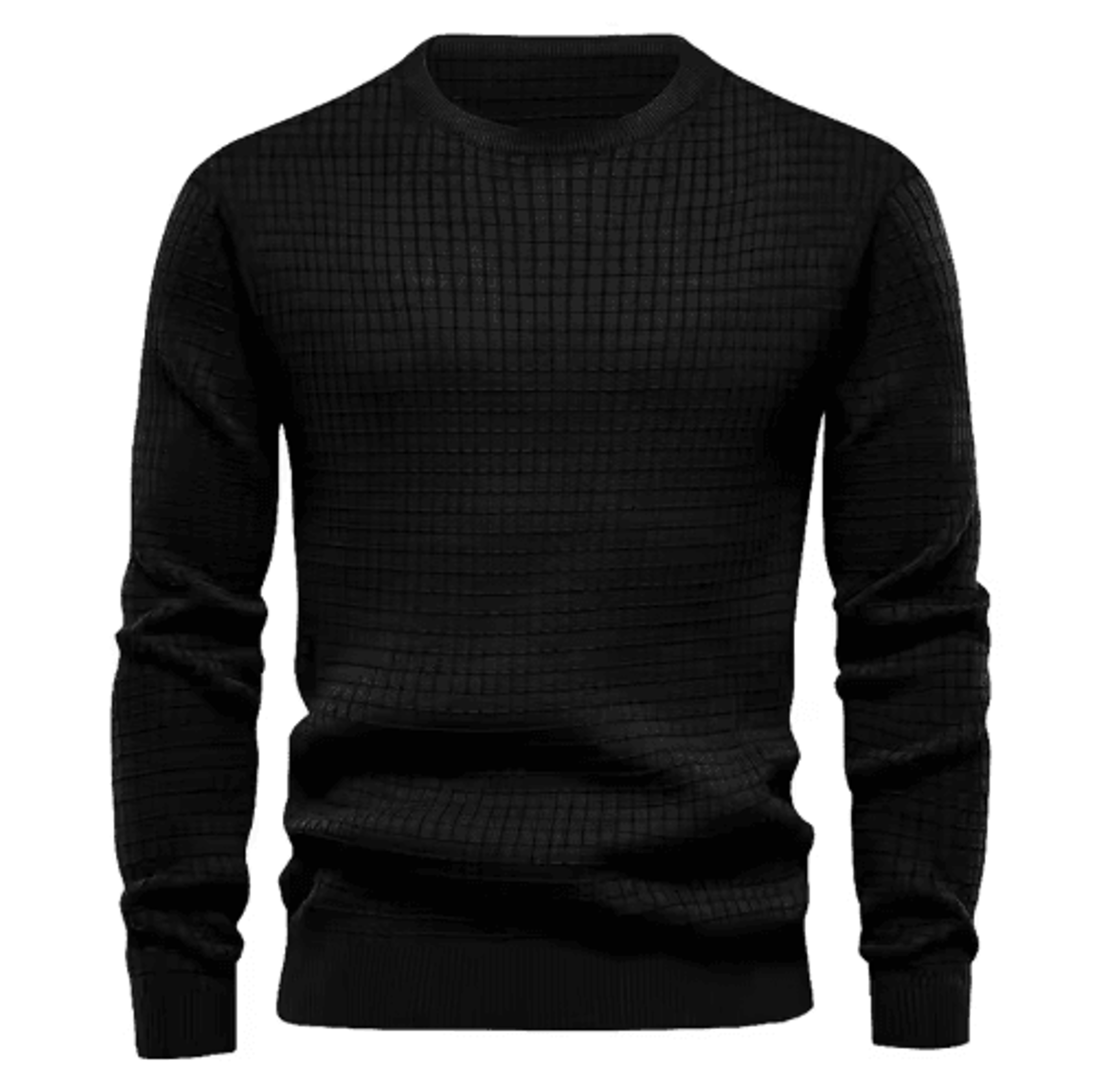 Mens Crew Neck Sweatshirt Solid Color Spring Jogging And Outdoor Sweatwear 4
