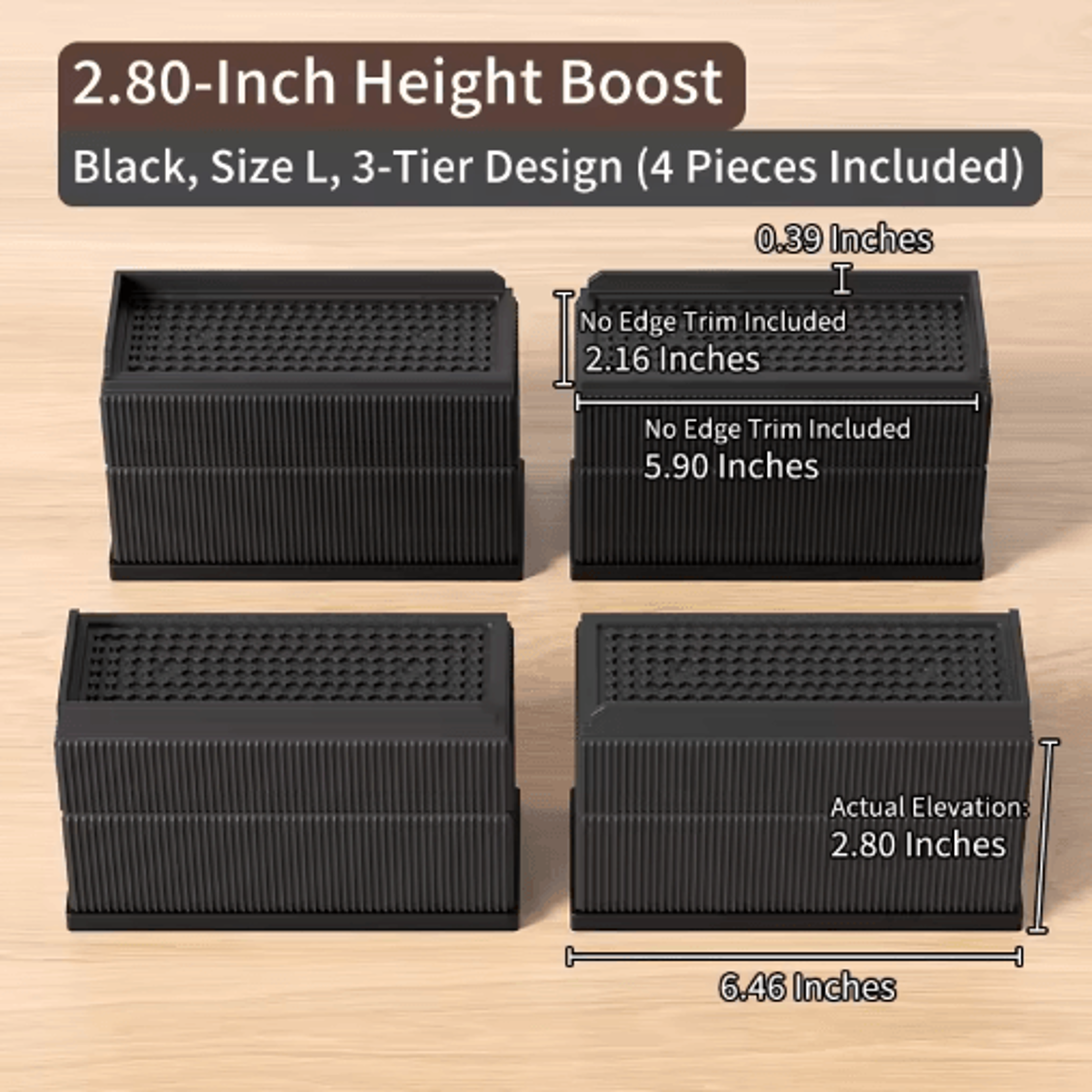 stackable furniture heightening pads heavy duty anti slip risers for tables chairs and beds