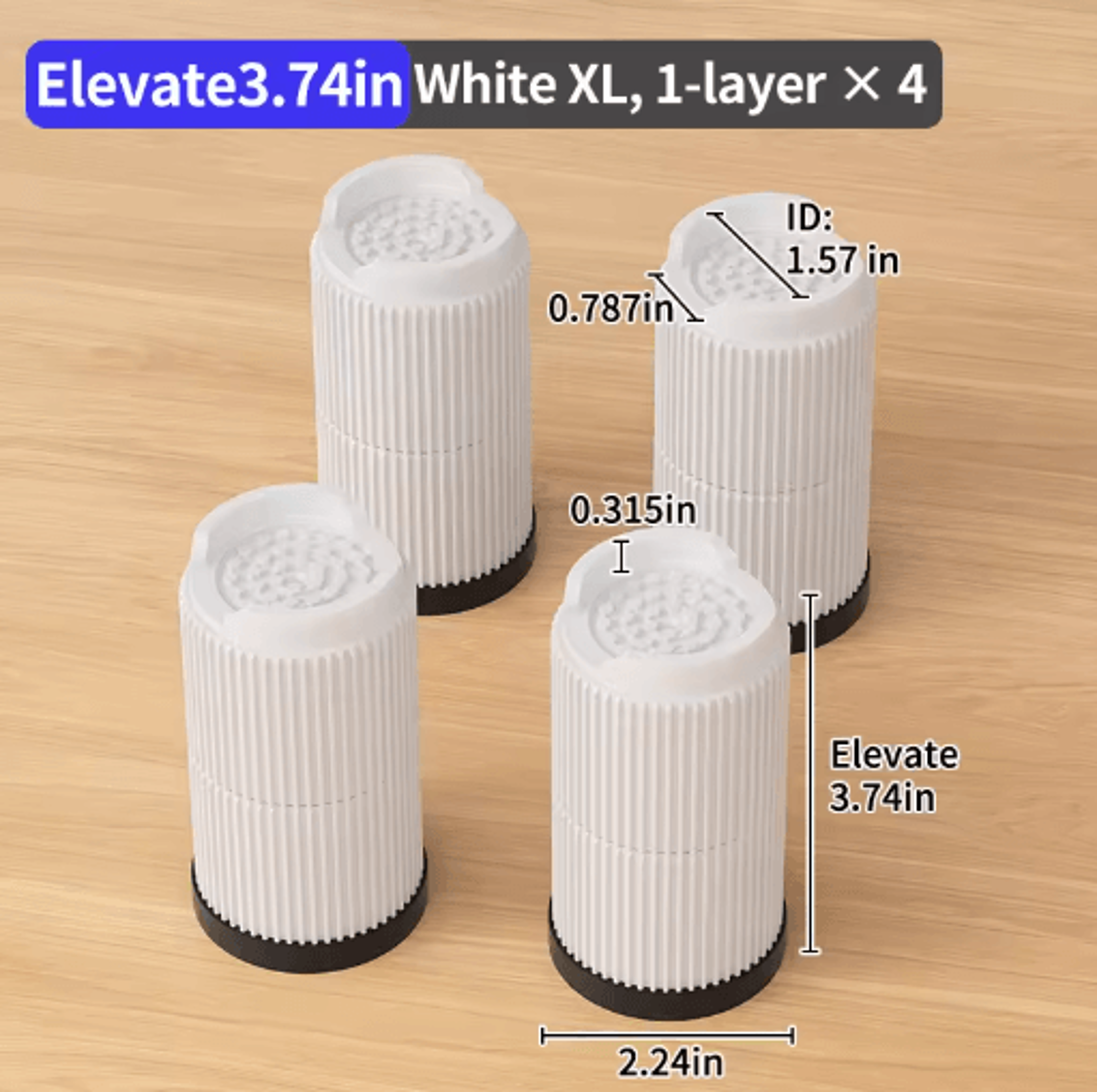 Adjustable Height Furniture Risers Multi Size Leg Protectors For Sofa Bed And Chair 1