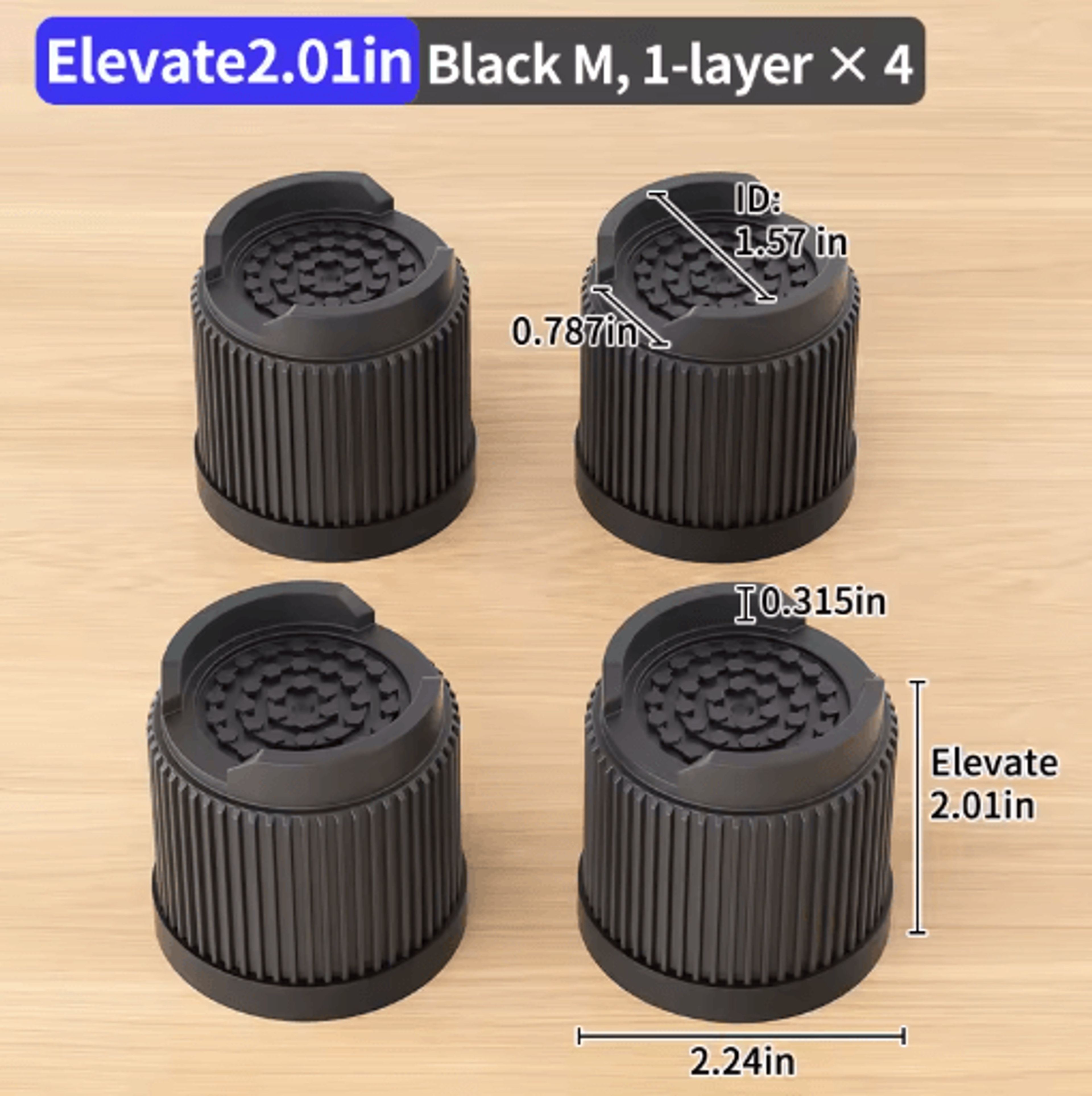 Adjustable Height Furniture Risers Multi Size Leg Protectors For Sofa Bed And Chair 10