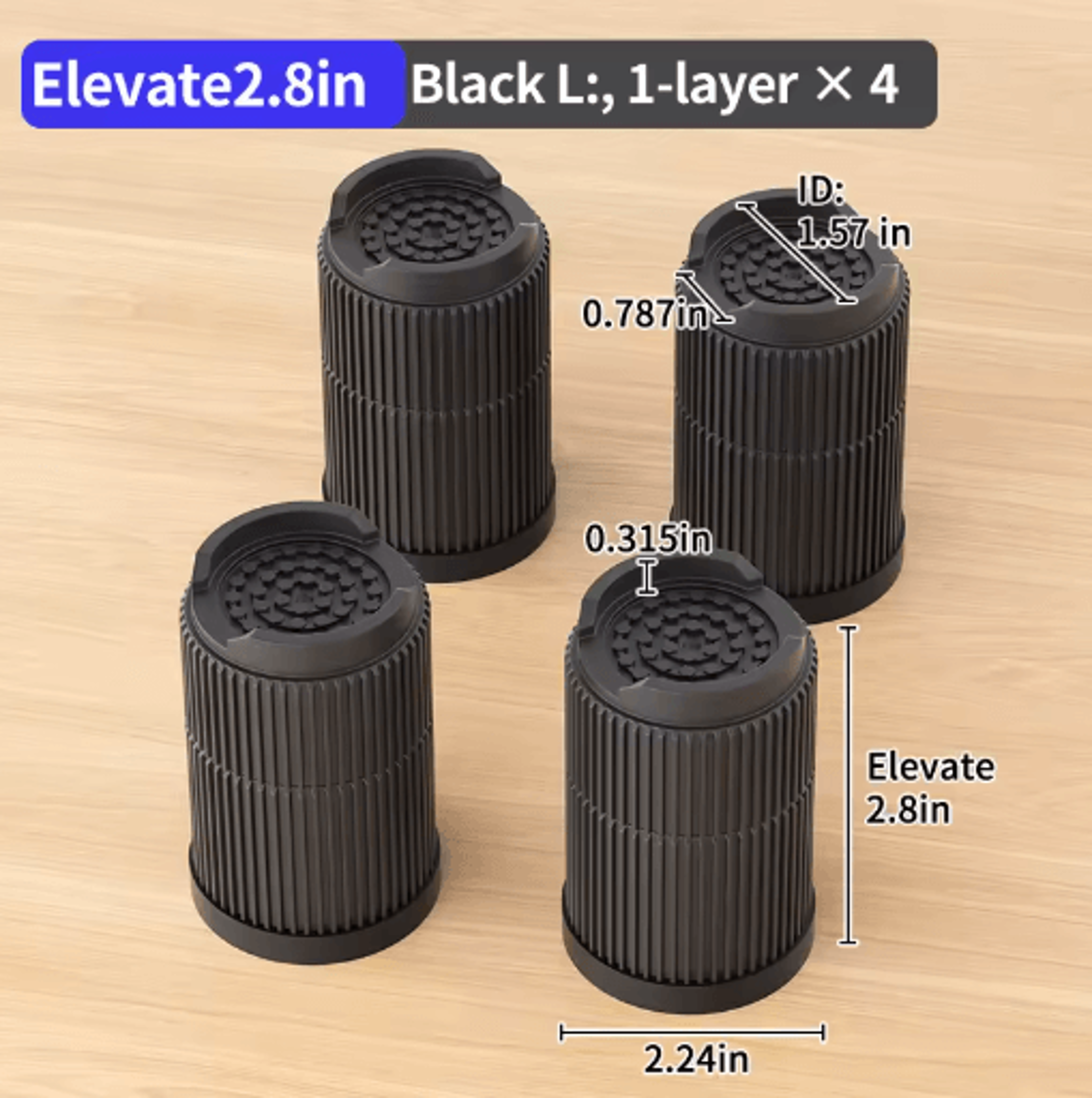 Adjustable Height Furniture Risers Multi Size Leg Protectors For Sofa Bed And Chair 9