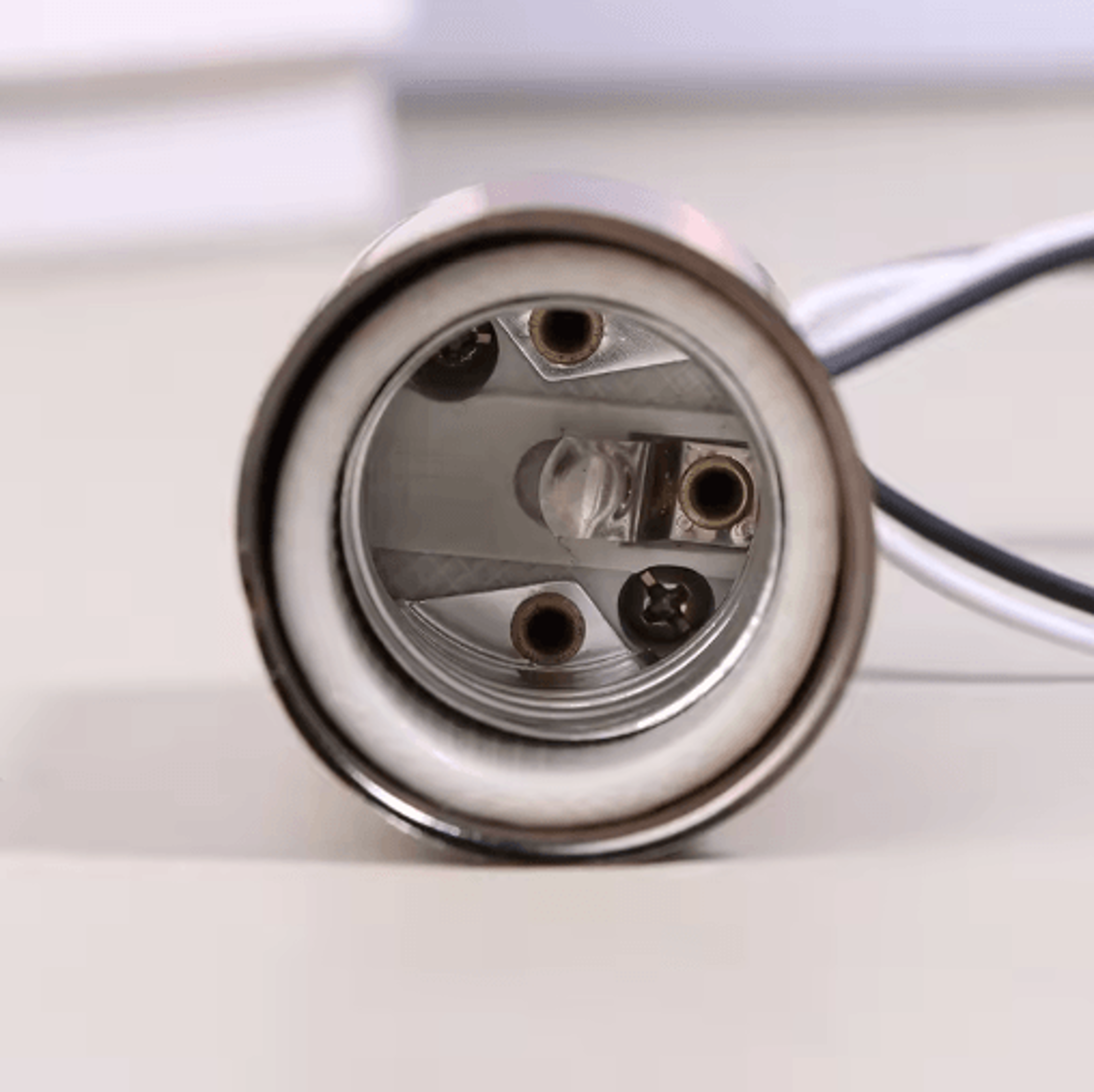 E27 Ceramic Screw Light Socket Round LED Filament Lamp Holder For Indoor Use 11