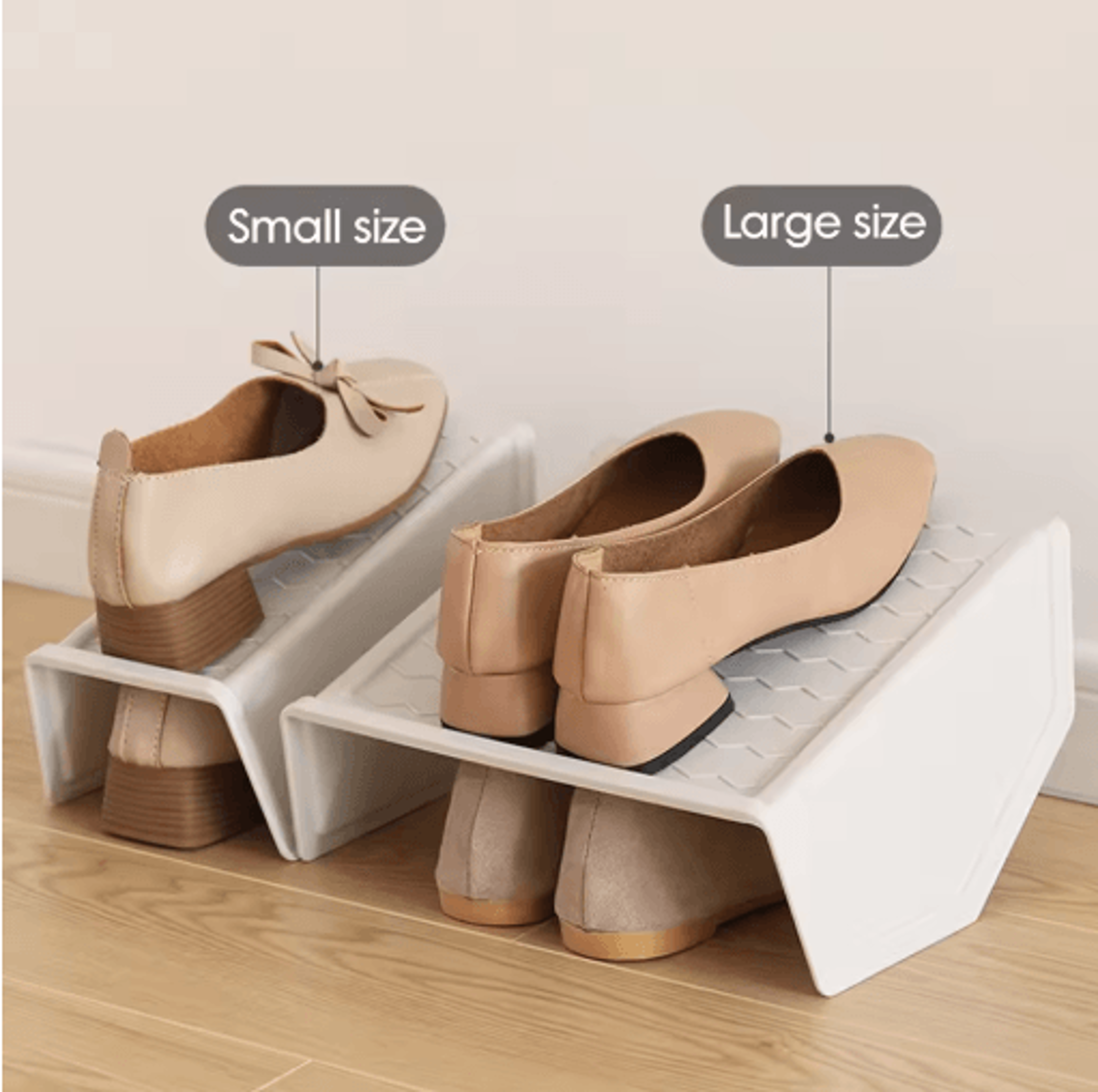 durable shoe organizer double deck space saving shoe storage rack for closet and cabinet