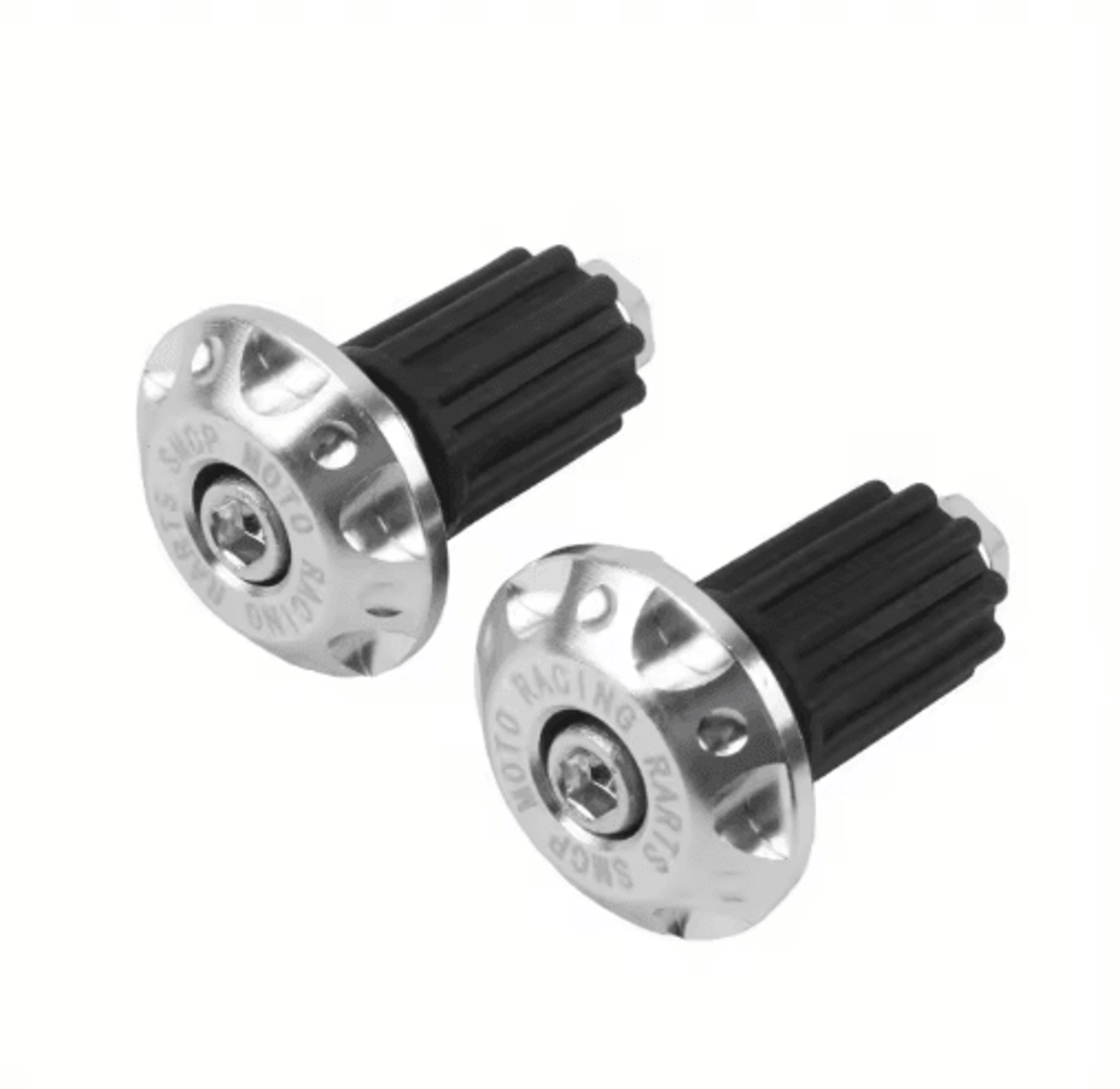 Motorcycle Handlebar End Caps CNC Metal Counterweight Grips Plug Sliders 2PCS 2