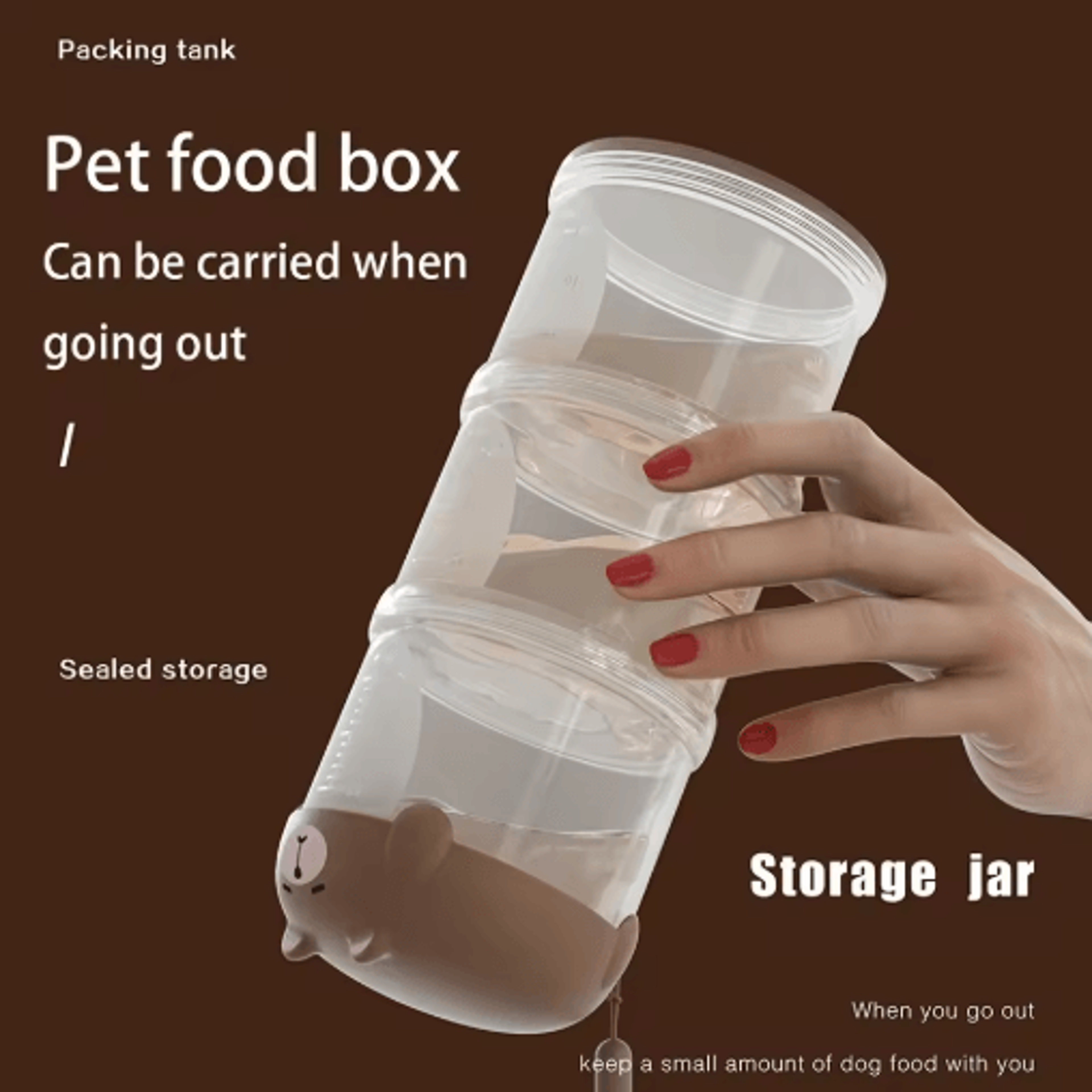 Portable Pet Travel Snack Box Hangable Mini Treat Container For Dogs And Cats 3