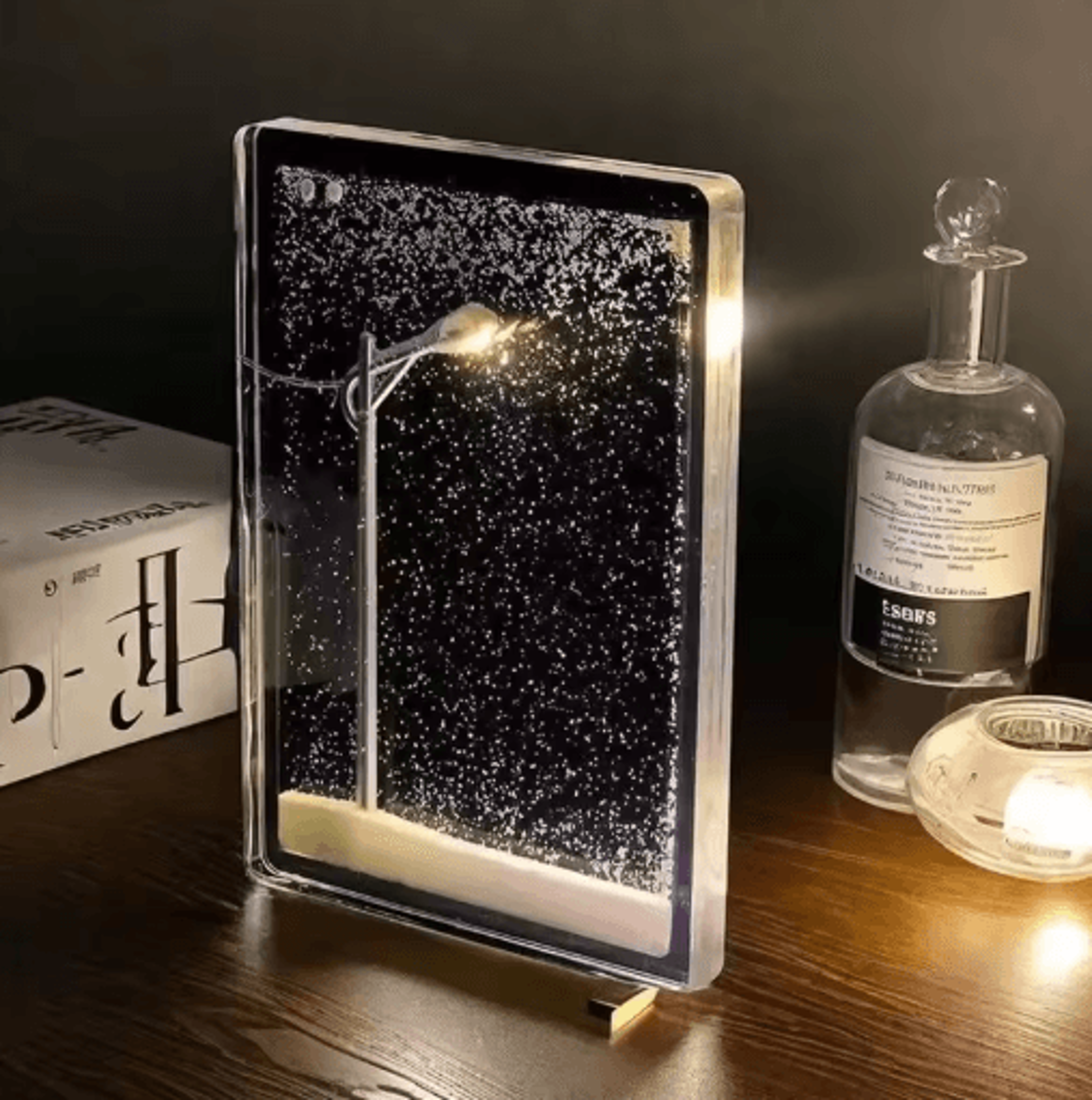 Liuma Snow Scene Night Light Christmas Snowy Night Desk Lamp For Cozy Room Decor 3