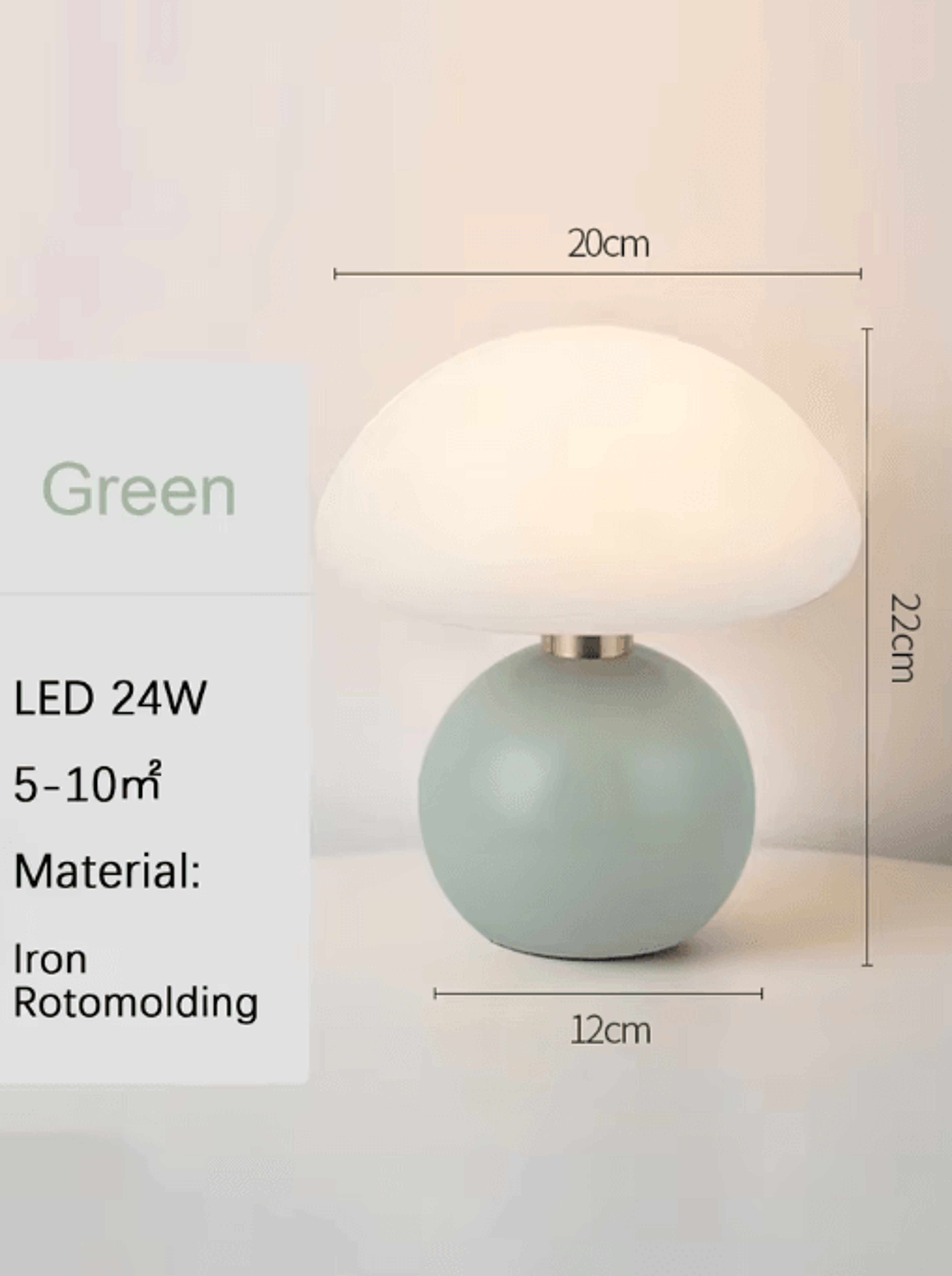 Decorative USB Table Lamp Soft Ambient Desk And Night Light In Pink Orange Red White And Beige 3