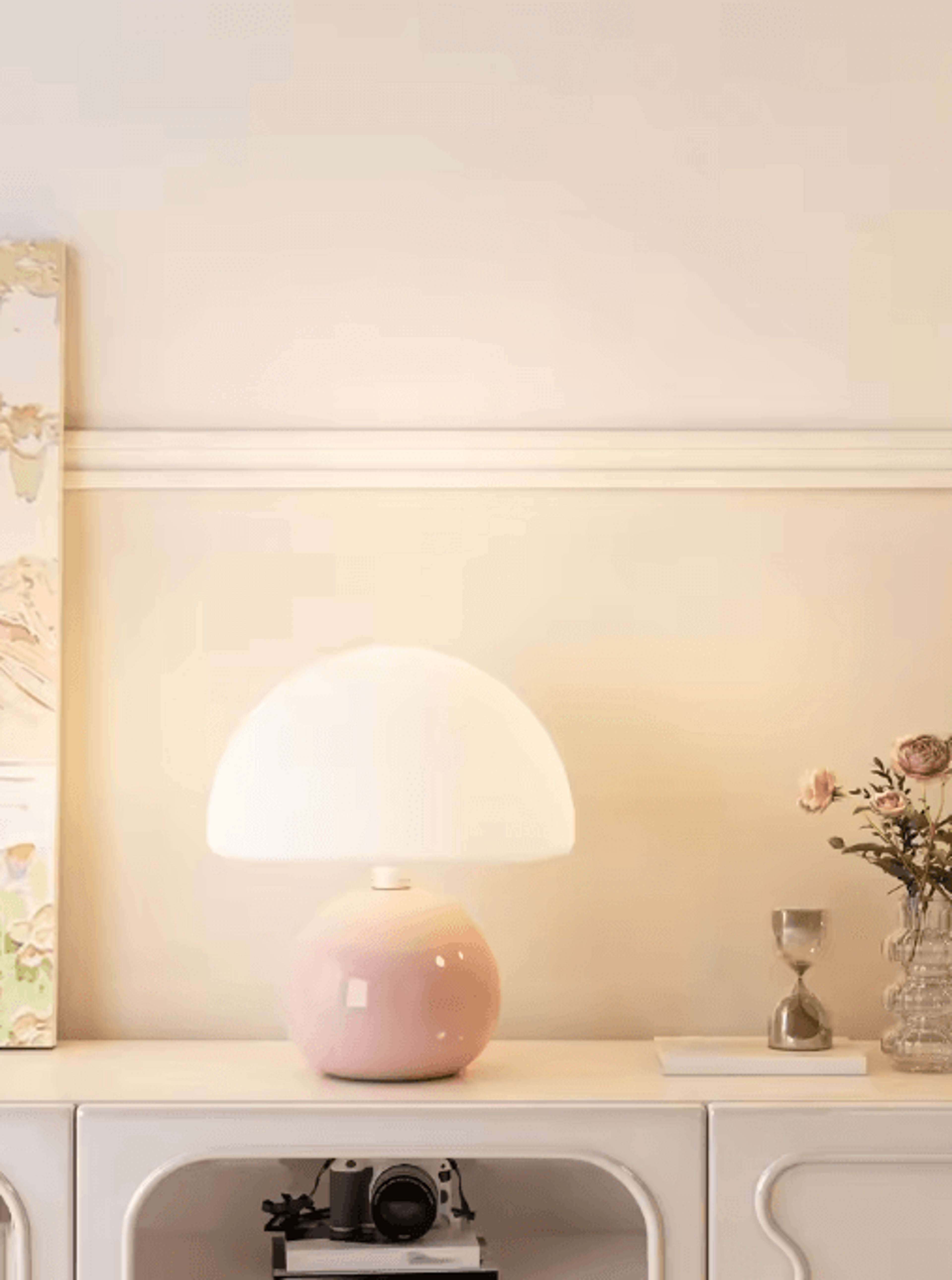 Decorative USB Table Lamp Soft Ambient Desk And Night Light In Pink Orange Red White And Beige 8