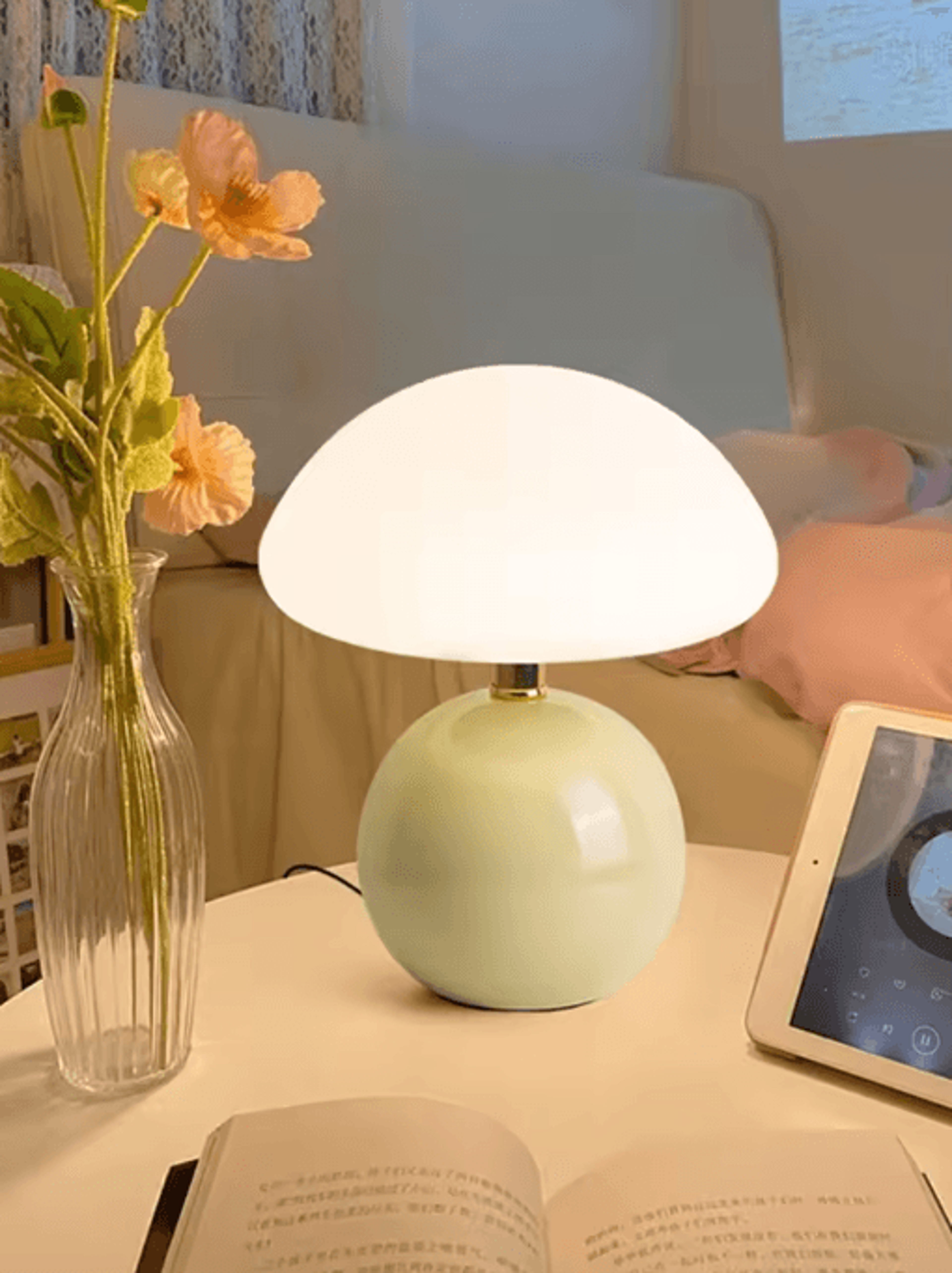 Decorative USB Table Lamp Soft Ambient Desk And Night Light In Pink Orange Red White And Beige 9
