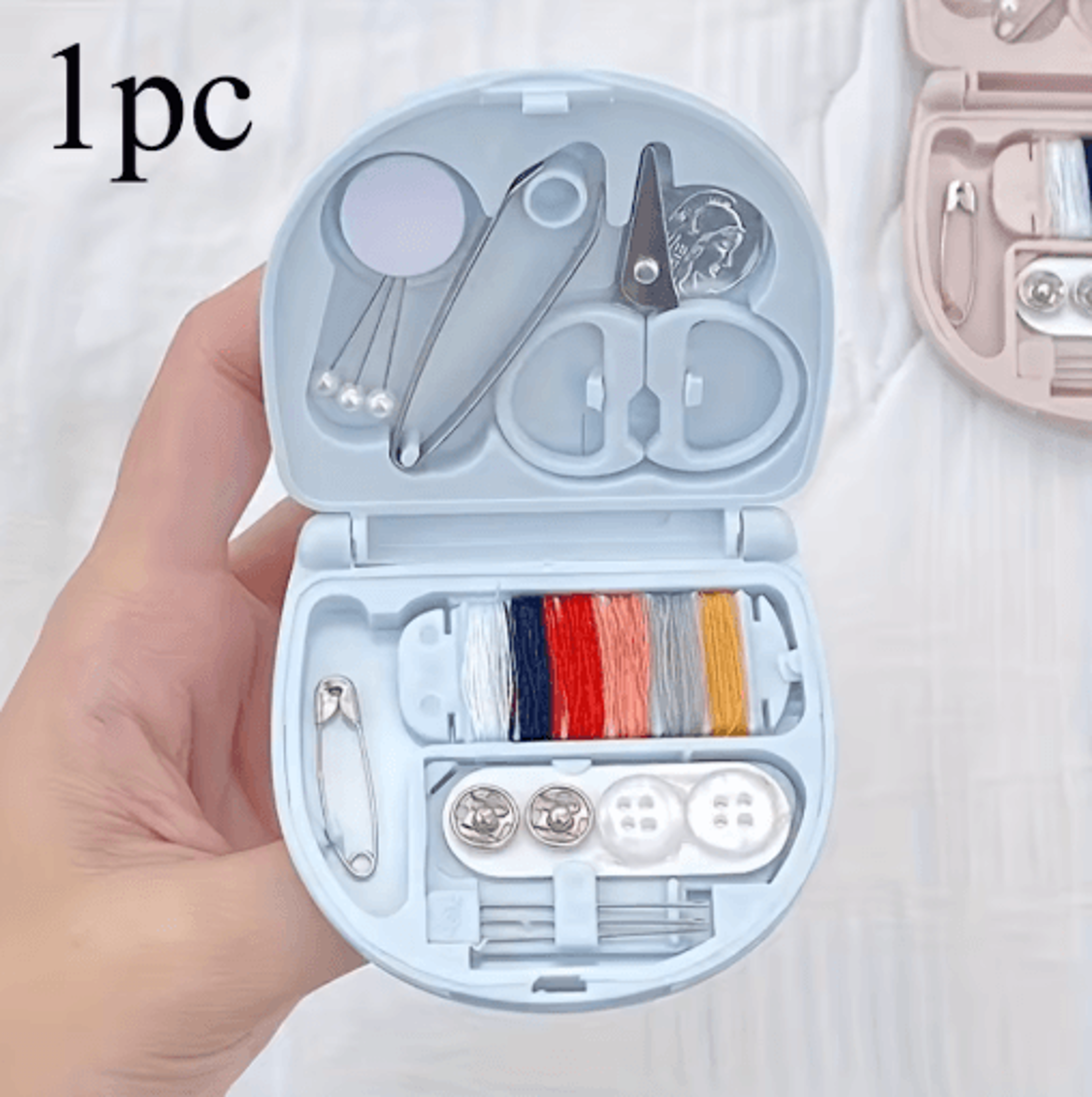 Portable Travel Sewing Kit Compact Sewing Bag With Mini Scissors And Thread For Quick Repairs 1