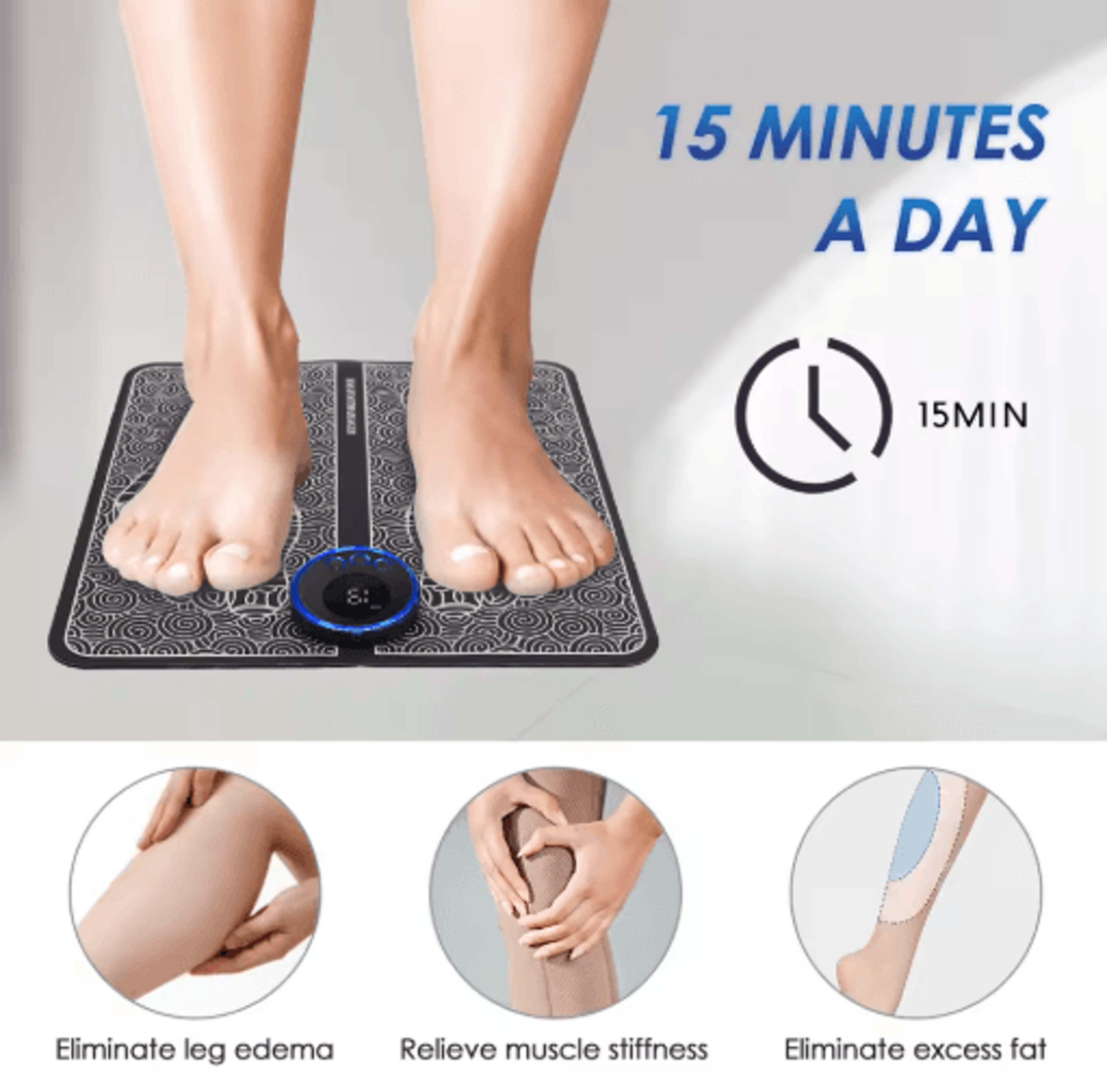 TENS Foot Massager Pad With Microcurrent  EMS Pulse Mat For Relaxation  Exercise 2