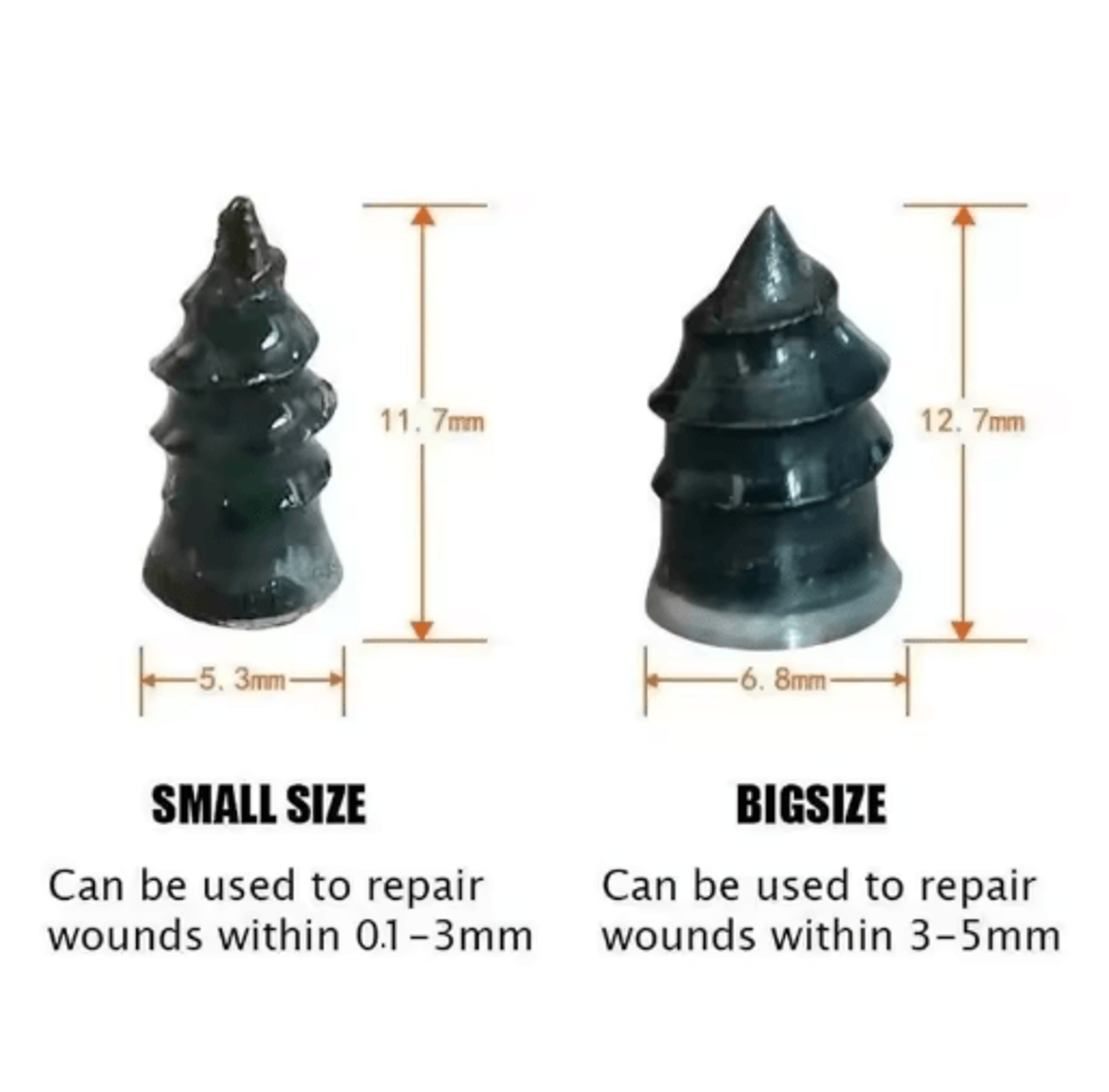 Universal Tubeless Tire Repair Kit  GlueFree Vacuum Plug Set For Cars  Motorcycles 9
