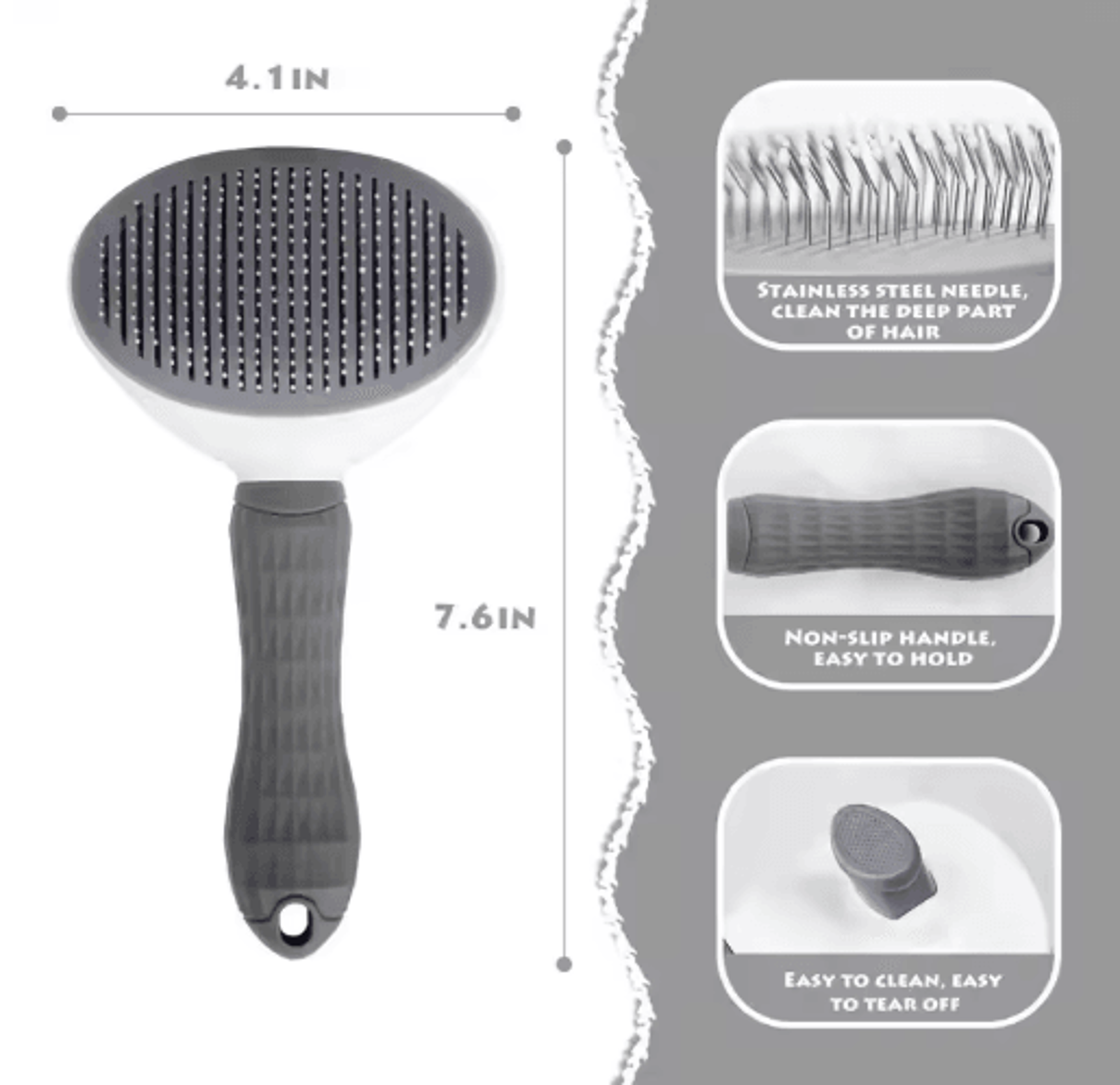 Self Cleaning Pet Hair Remover Brush Dematting Grooming Comb For Dogs And Cats 6