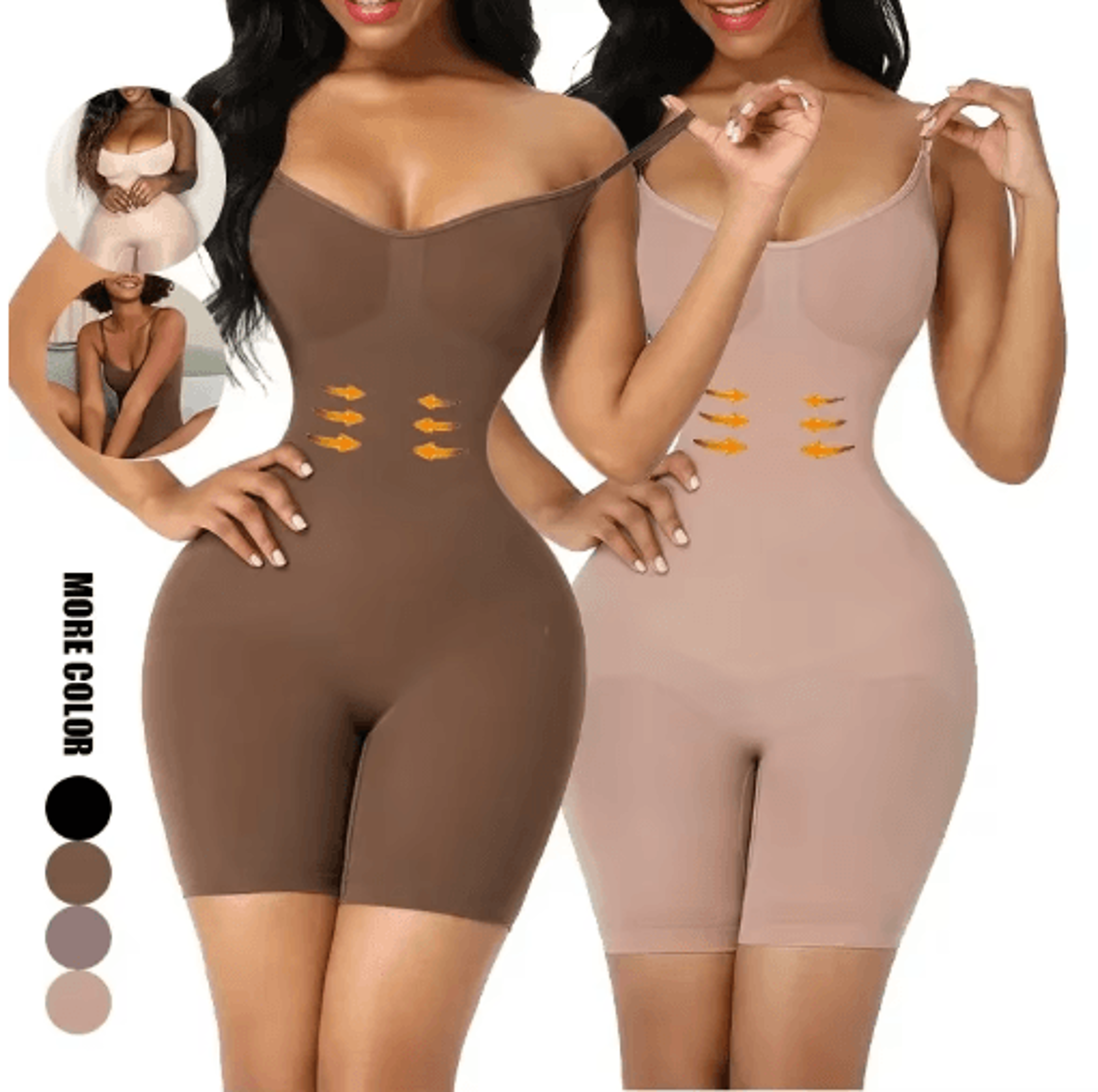 seamless tummy control shapewear bodysuit waist cincher and slimming underwear for women