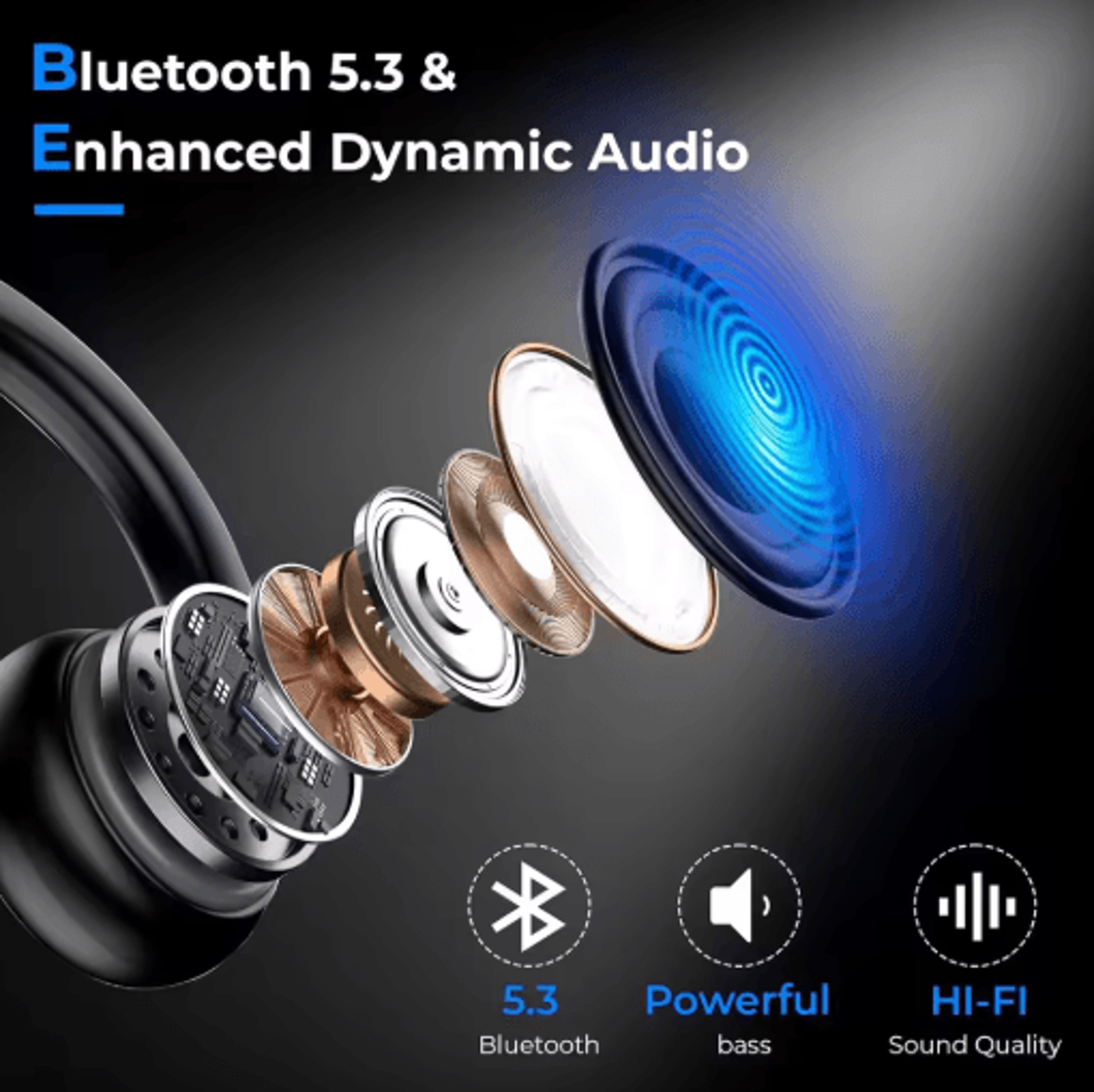 Xiaomi Mijia Wireless BoneConduction Bluetooth 53 Sports Earphones  Ear Hook Headsets For Running   9