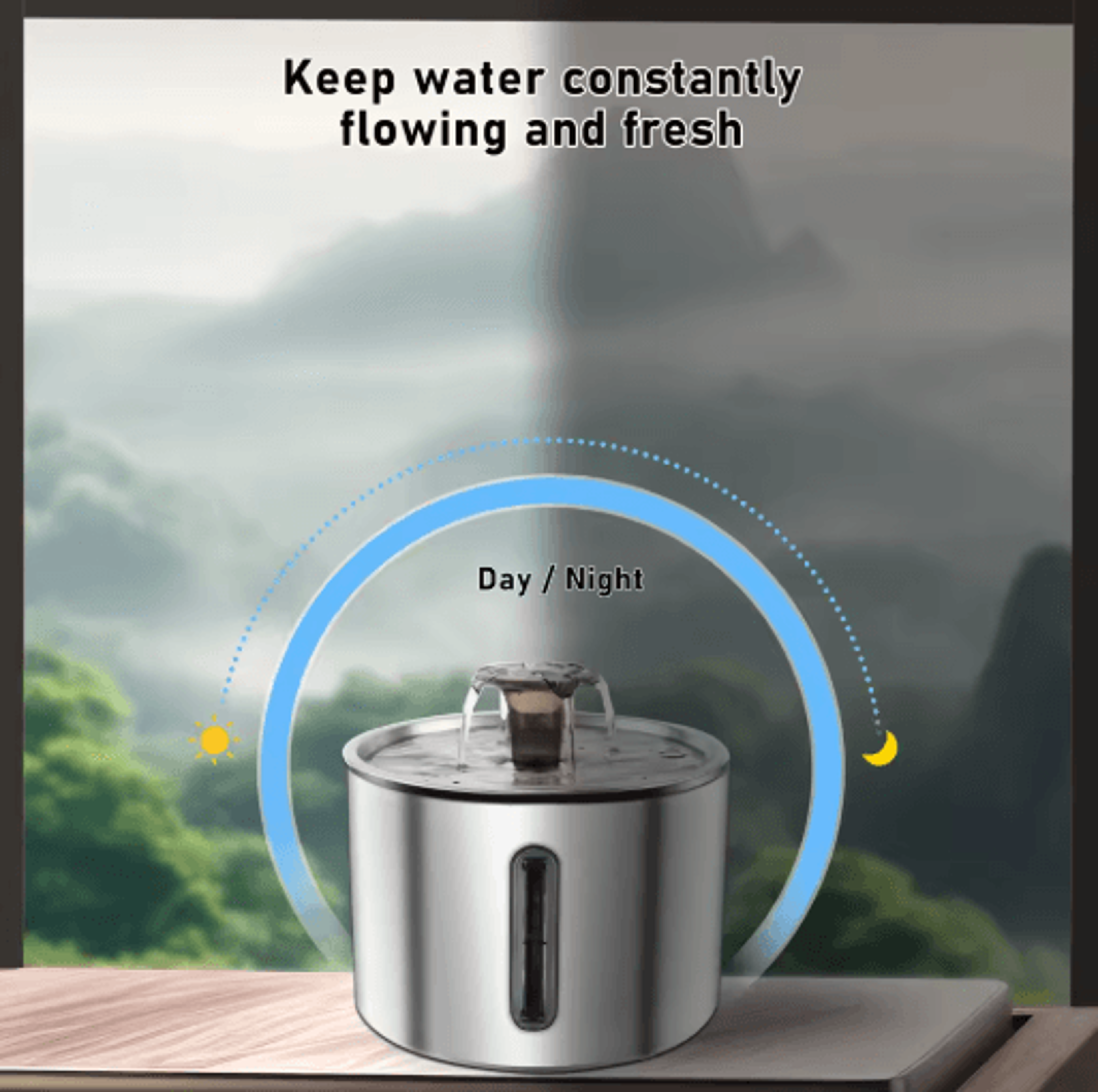 stainless steel cat water fountain – 2.5l automatic pet water dispenser