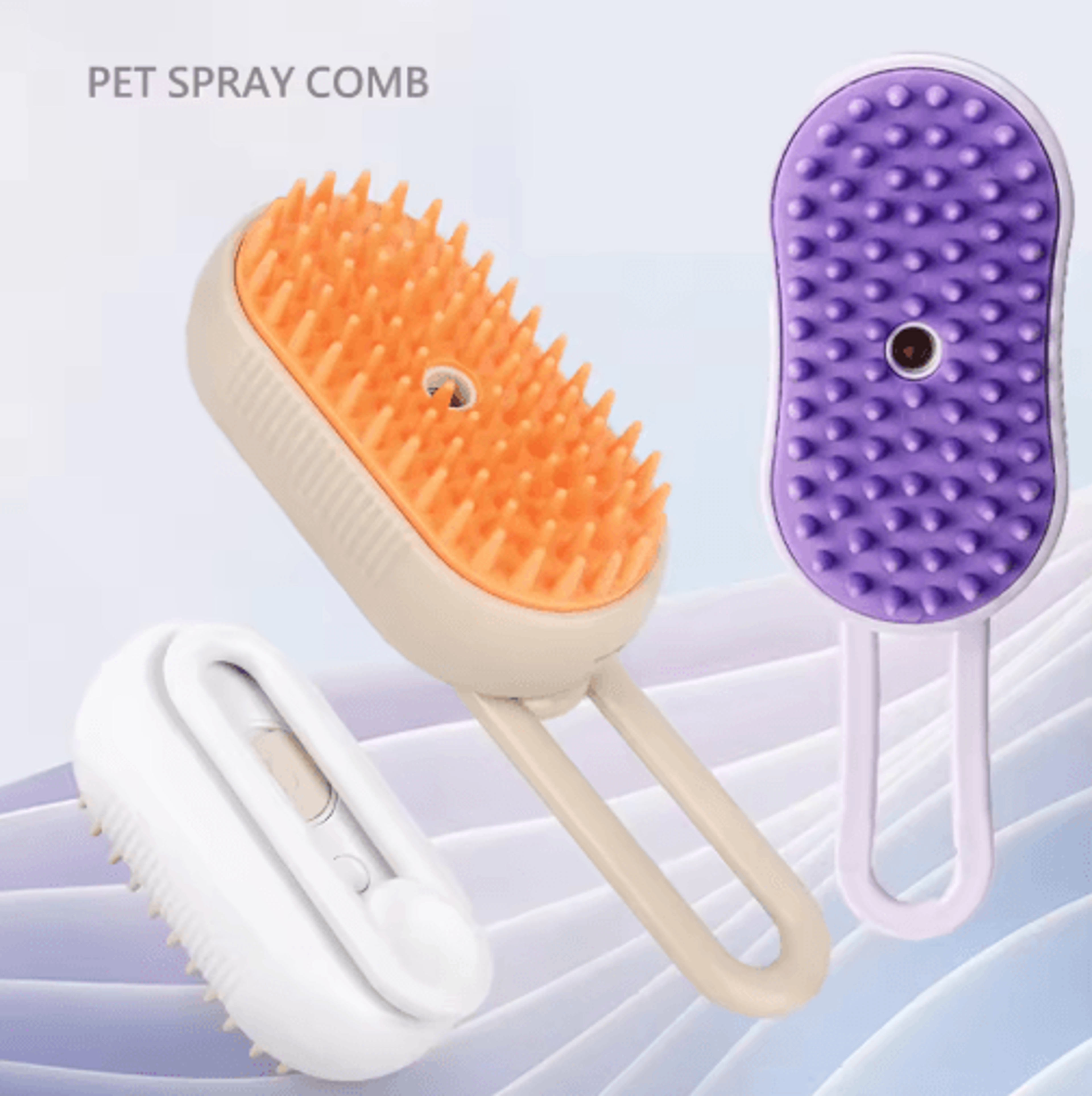 Newest Pet Steam Spray Grooming Comb  MultiFunctional Massage  Hair Removal Brush 7