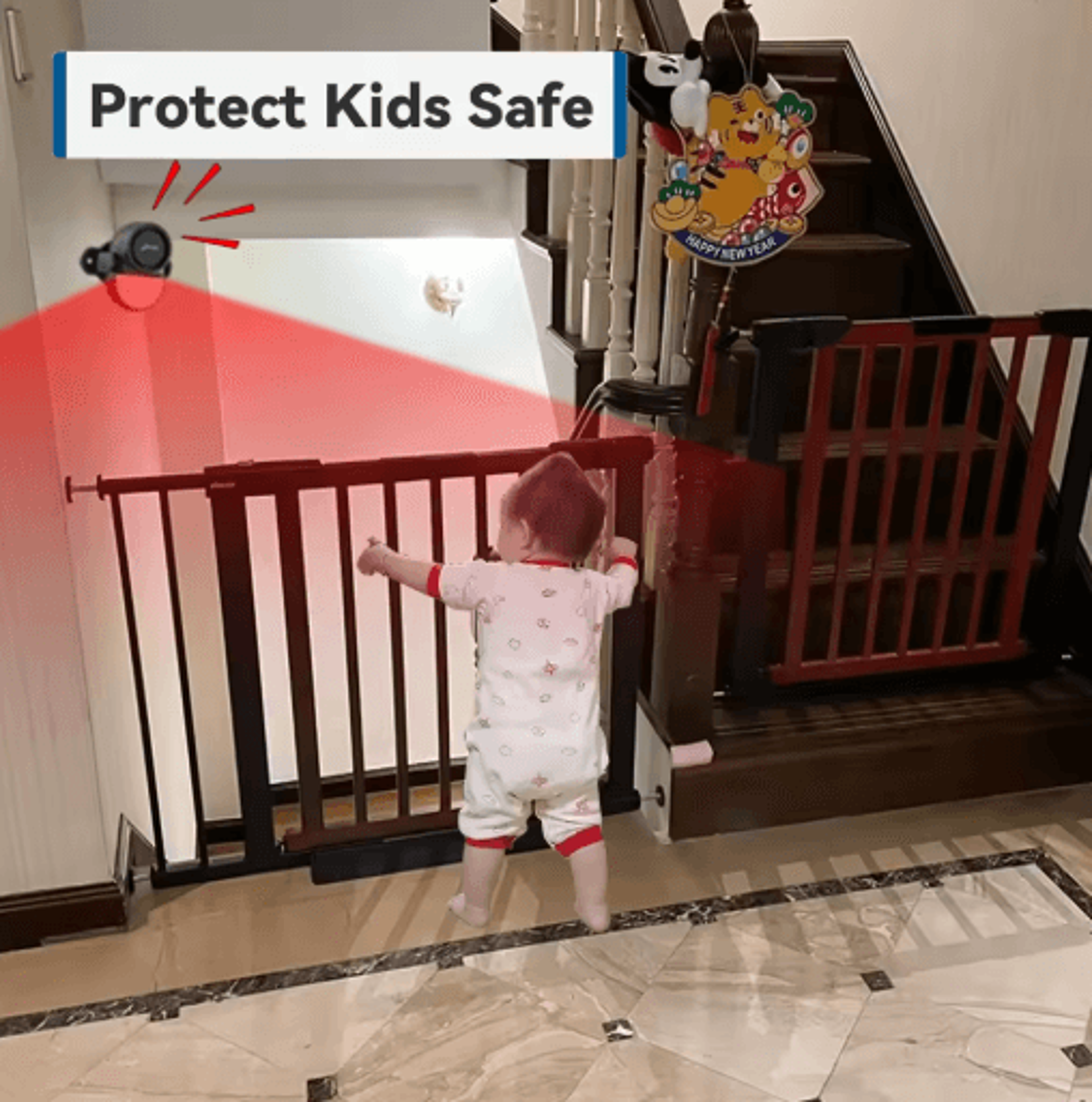 CPVAN Wireless PIR Motion Sensor  Infrared Burglar Alarm With 125dB Siren 433MHz 5