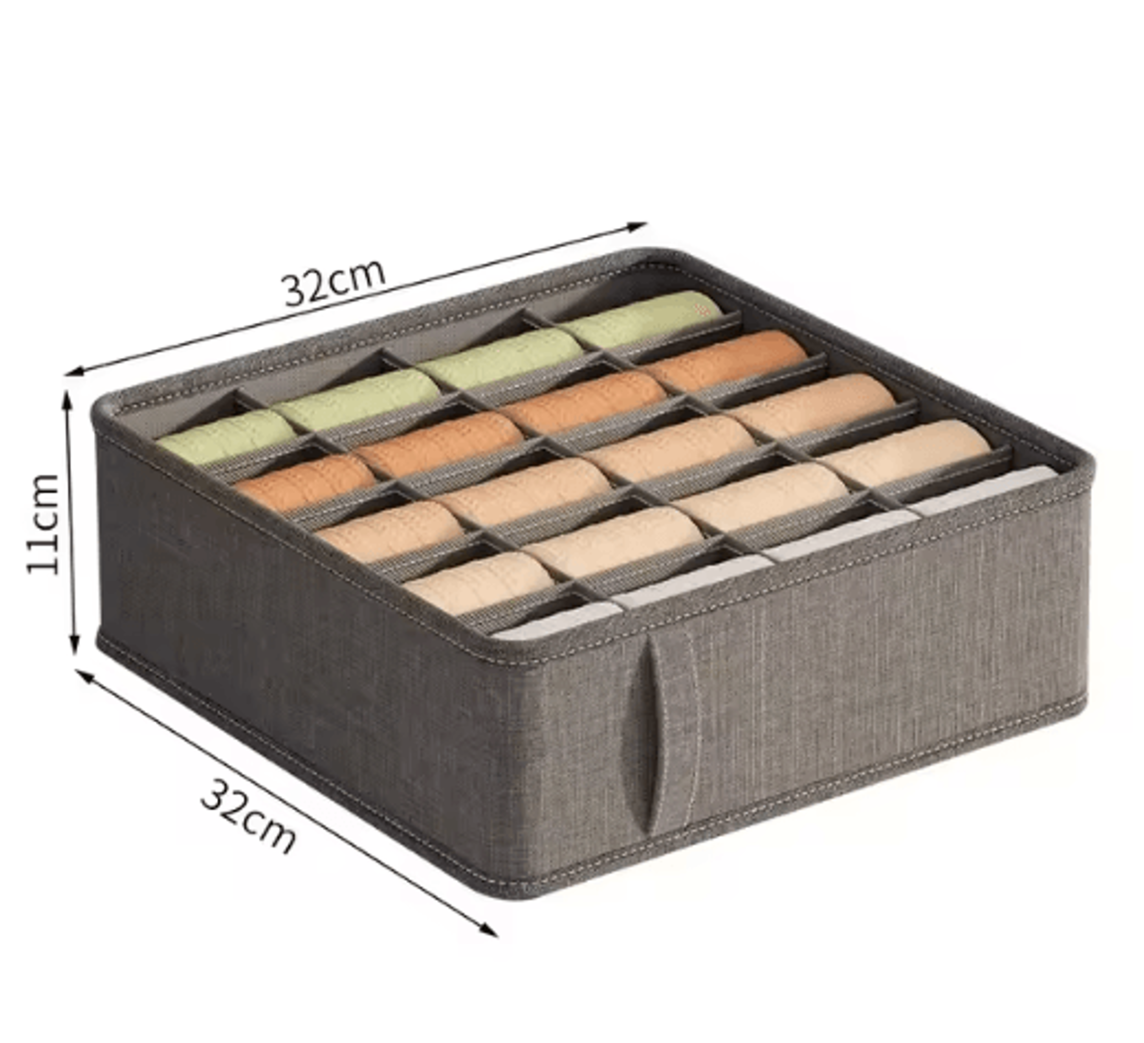 Underwear Drawer Organizer  MultiCompartment Wardrobe Storage Box For Socks  Lingerie 5