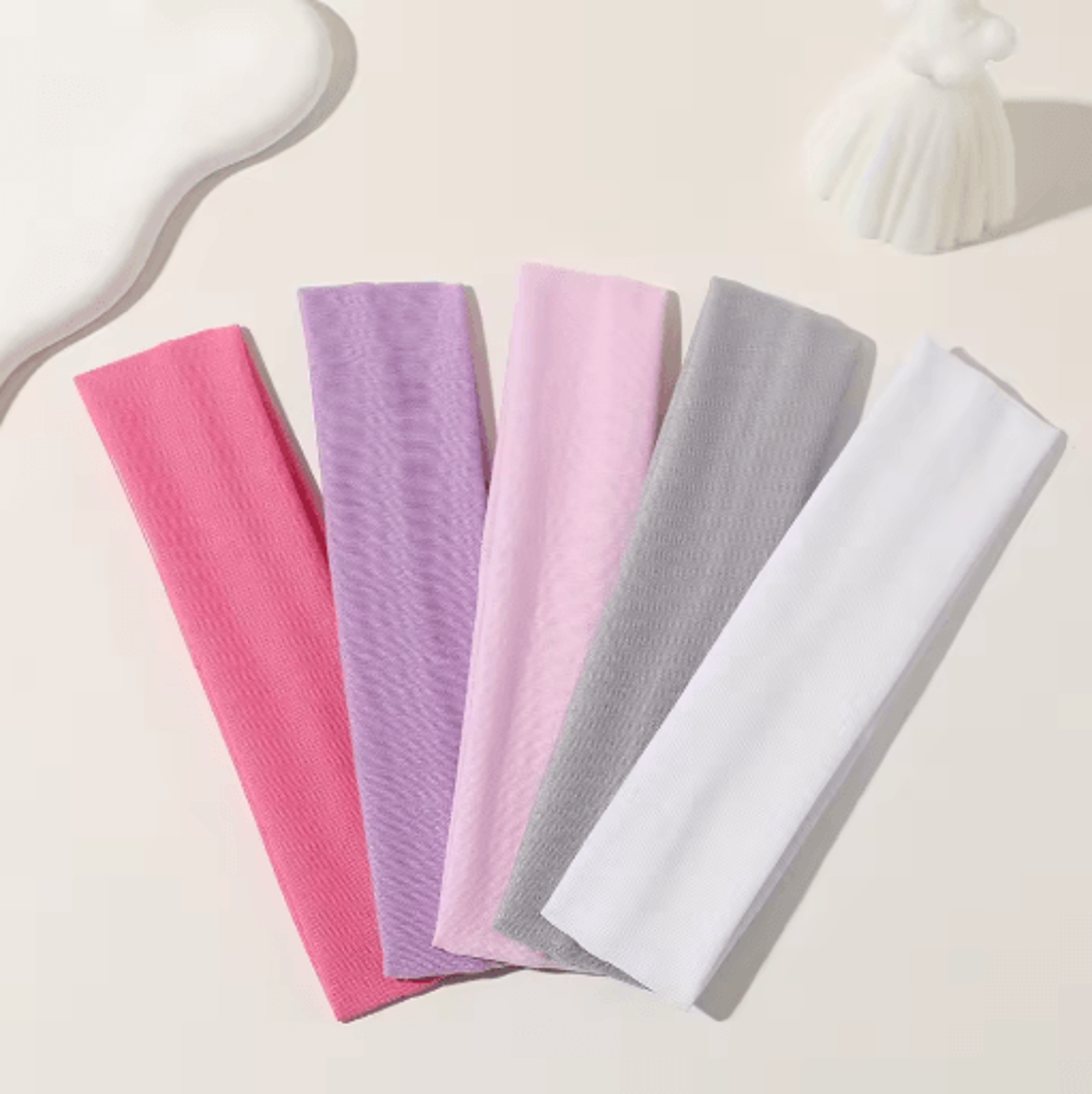 solid color sports headbands for women stretch elastic hairbands for fitness yoga and makeup