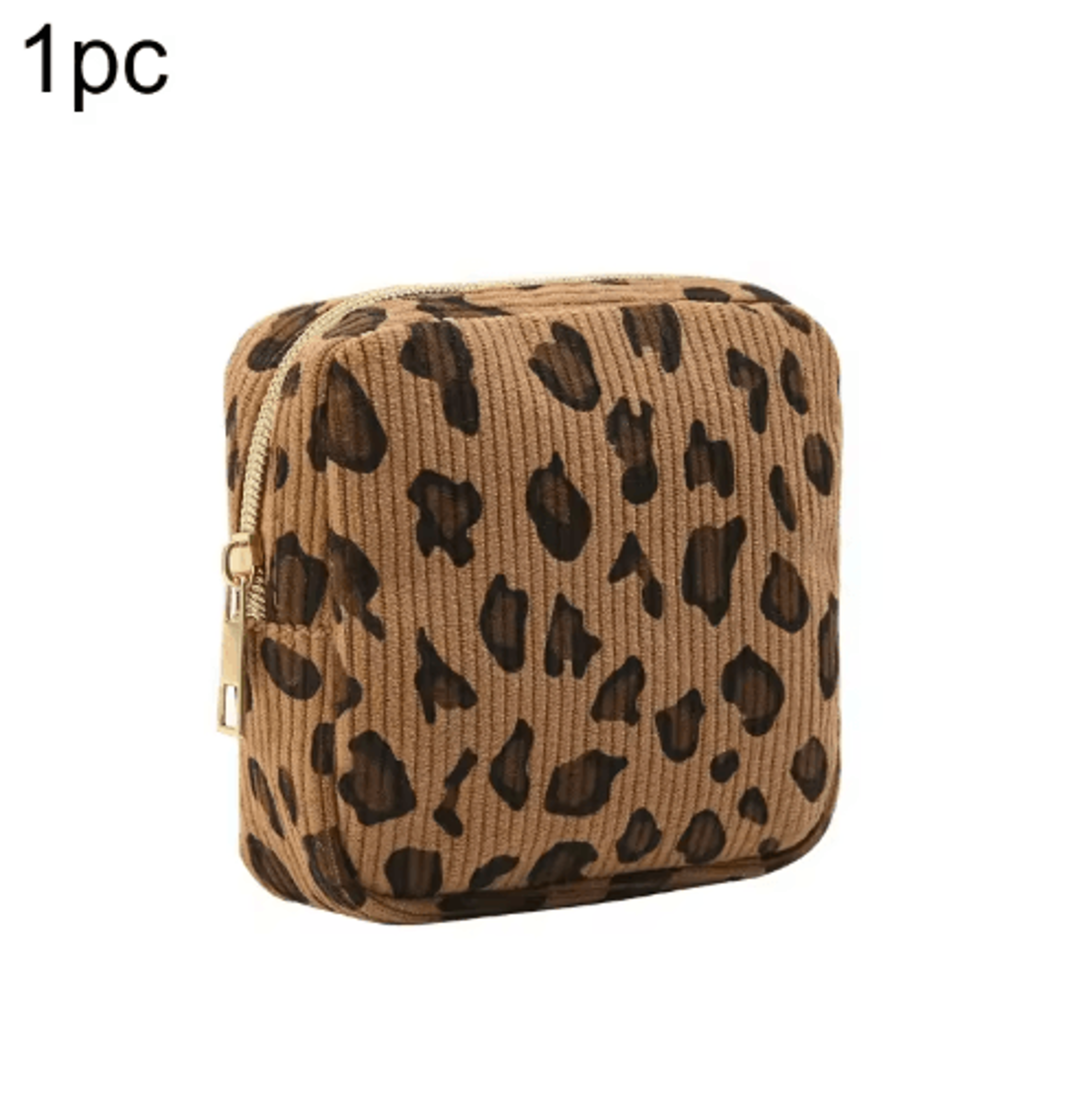 Corduroy Makeup Bag  Large Capacity Cosmetic  Toiletry Organizer For Travel And Daily Use 3