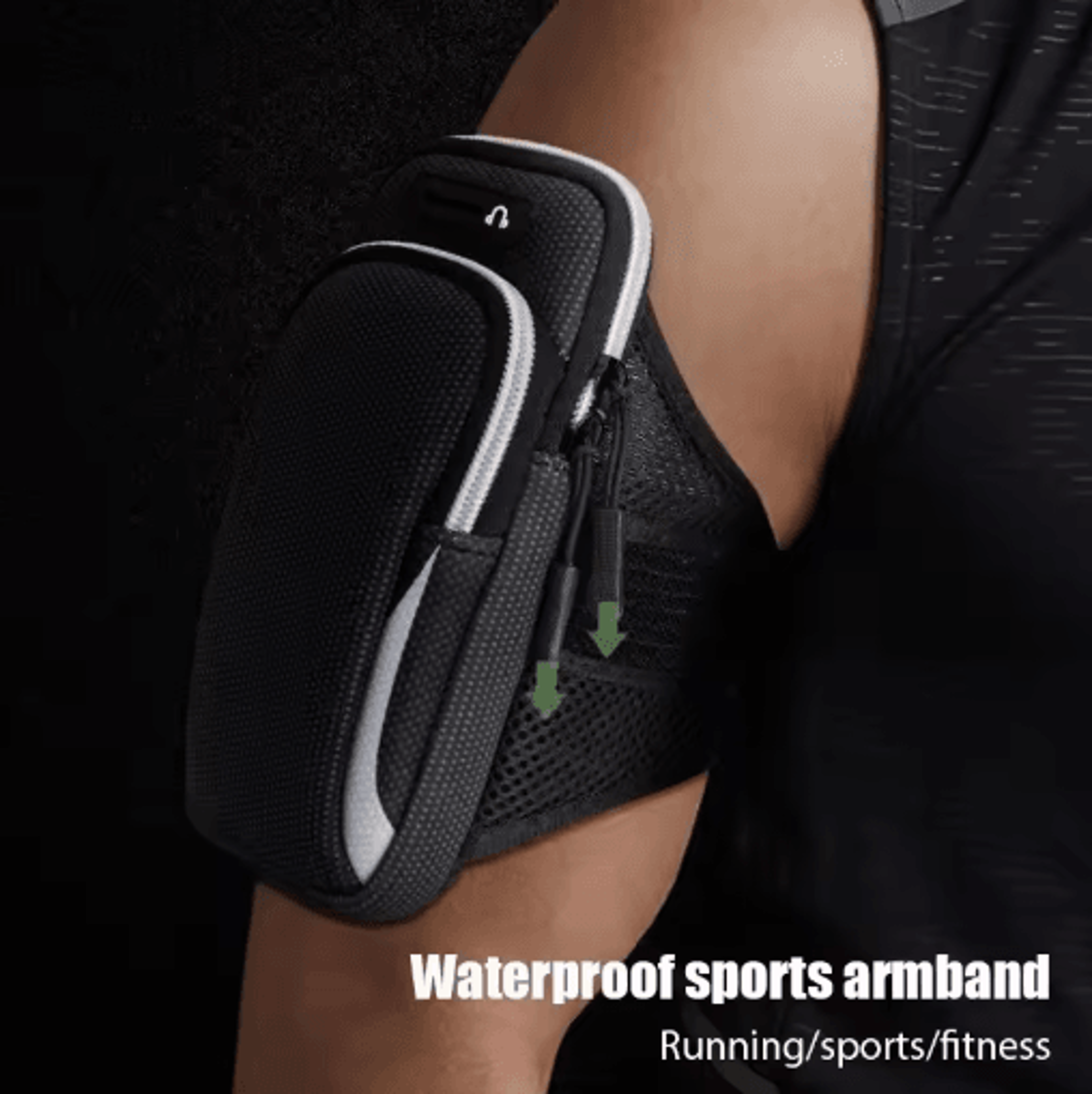 universal sports armband phone holder – waterproof running & jogging phone case fits up to 6.8
