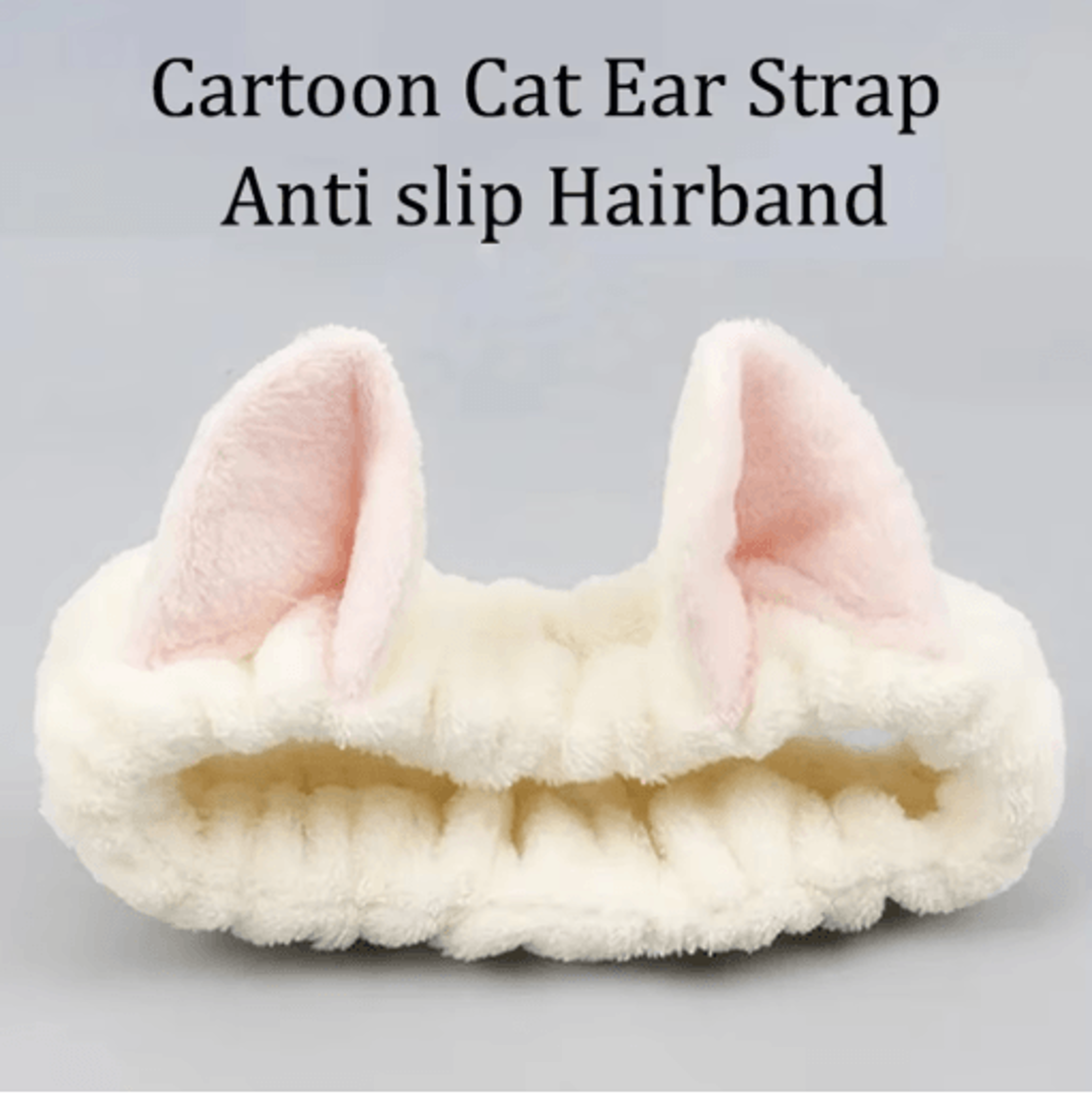 Cat Coral Plush Hairband Cute Soft Bow Headband For Face Wash And Makeup 3