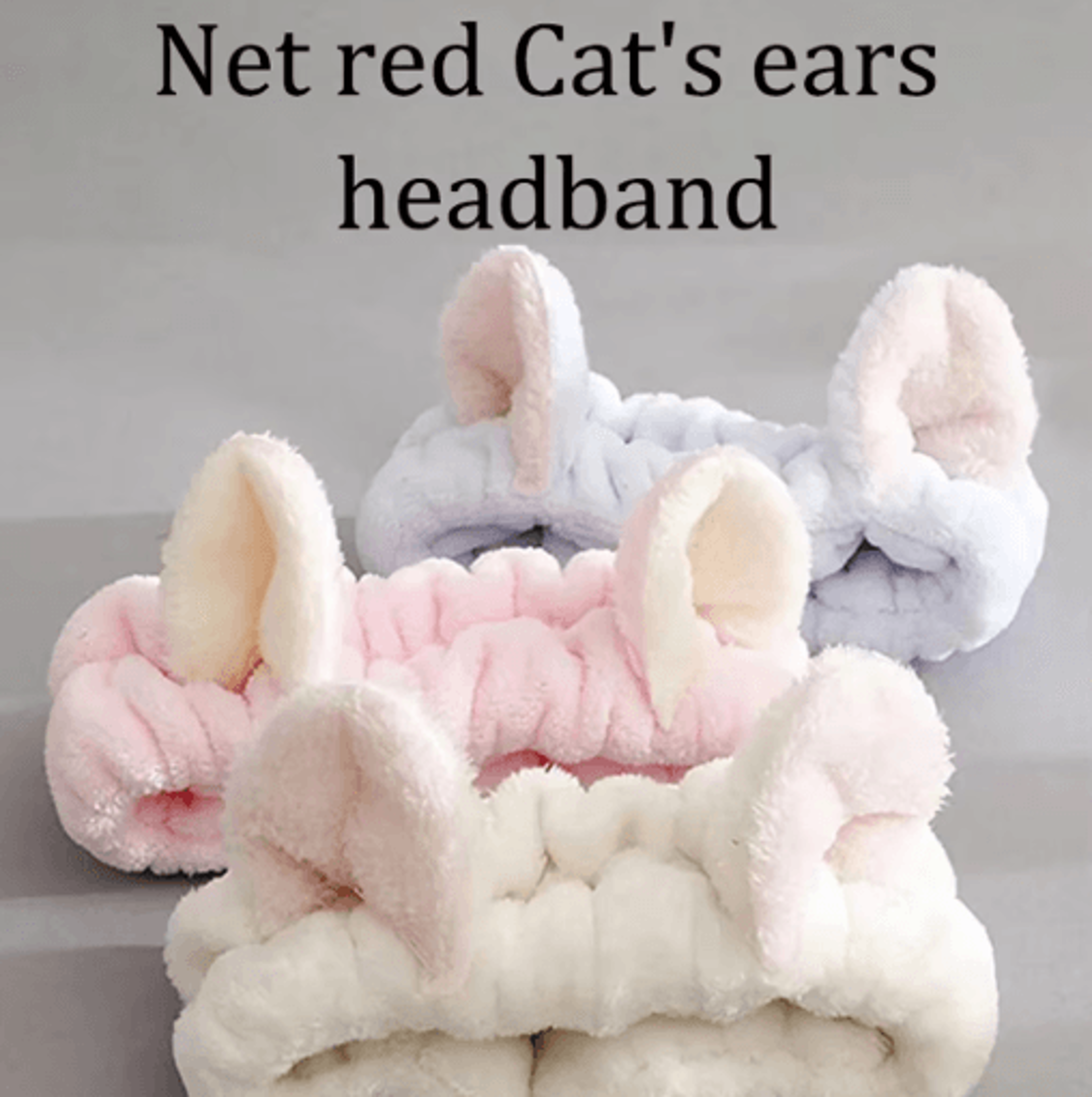 Cat Coral Plush Hairband Cute Soft Bow Headband For Face Wash And Makeup 5