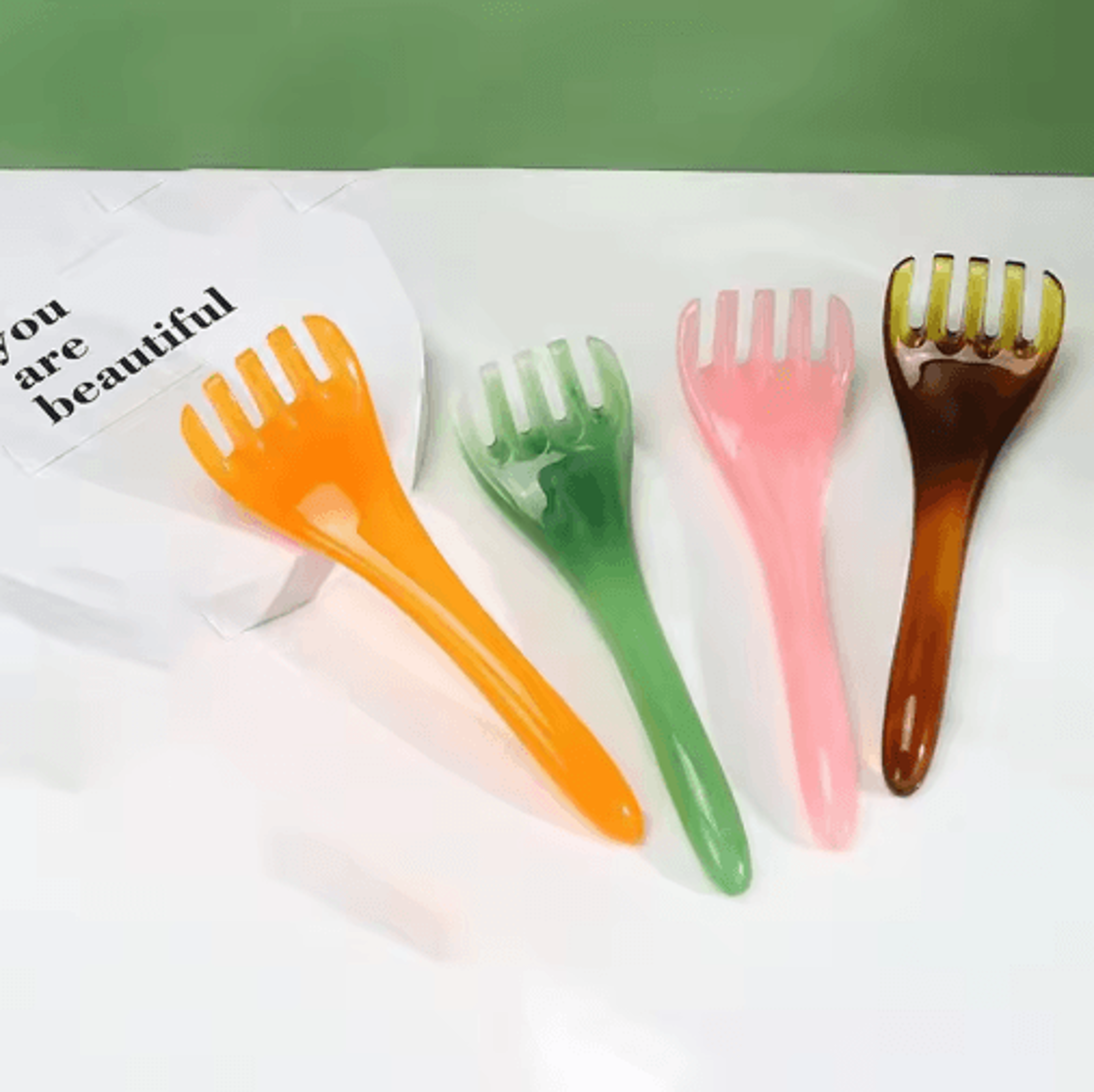 4Piece Scalp  Body Massager Set Portable Head Scratcher SPA Relaxation Tool 4