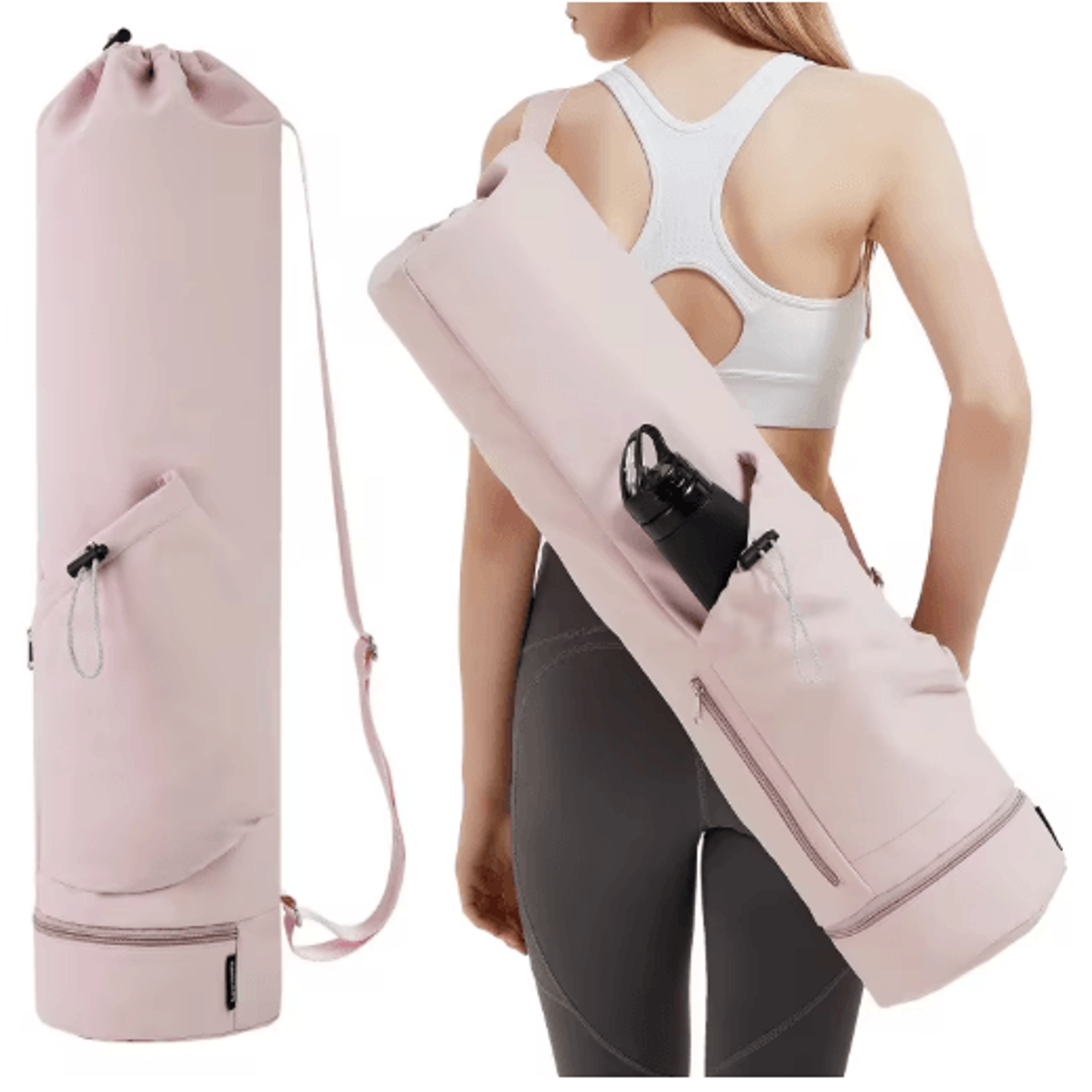 yoga mat bag with water bottle pocket & wet storage – multi-functional fitness carrier