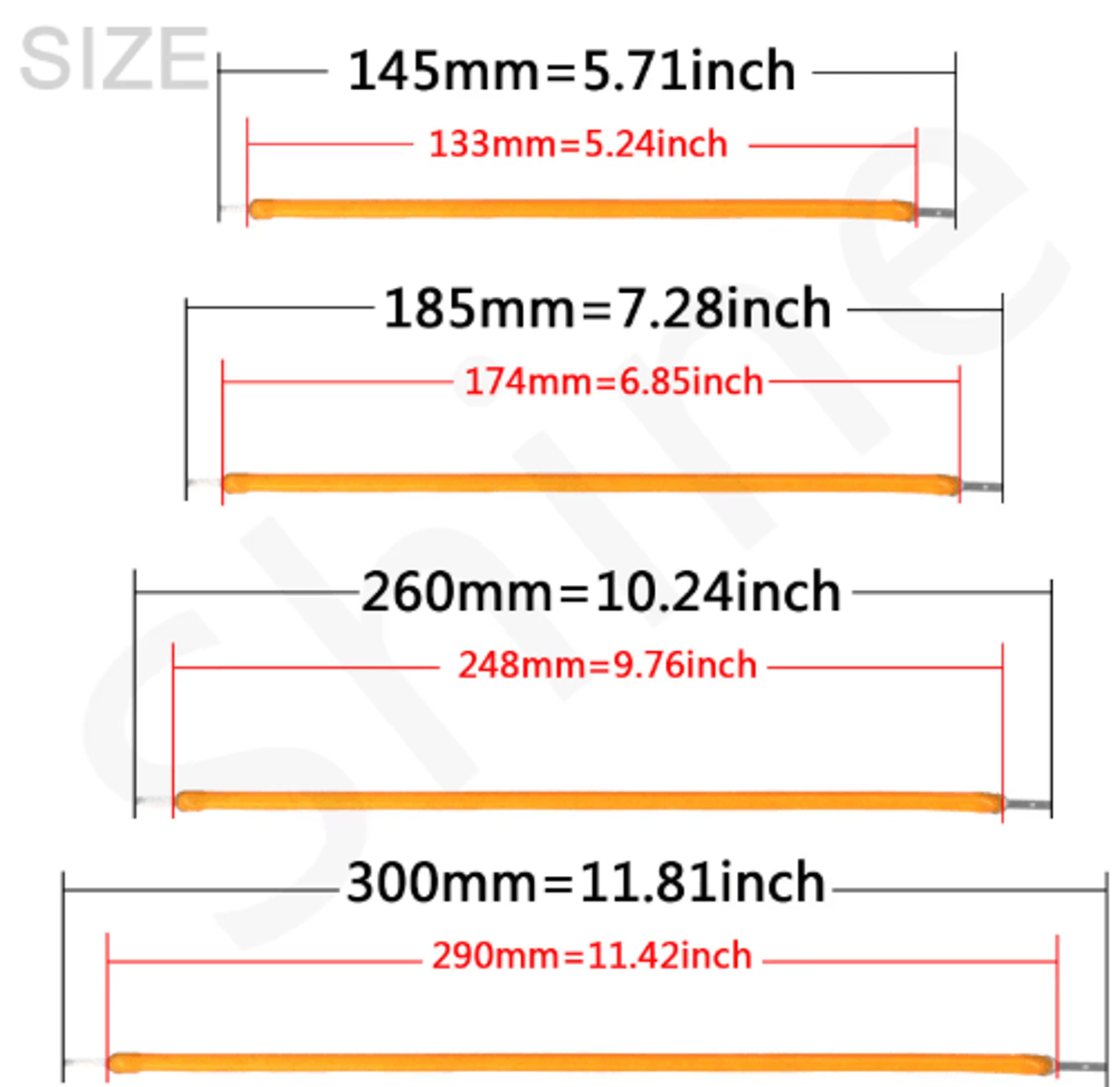 FlexLume Flexible COB LED Filament Edison Lamp Parts 10Pack 8
