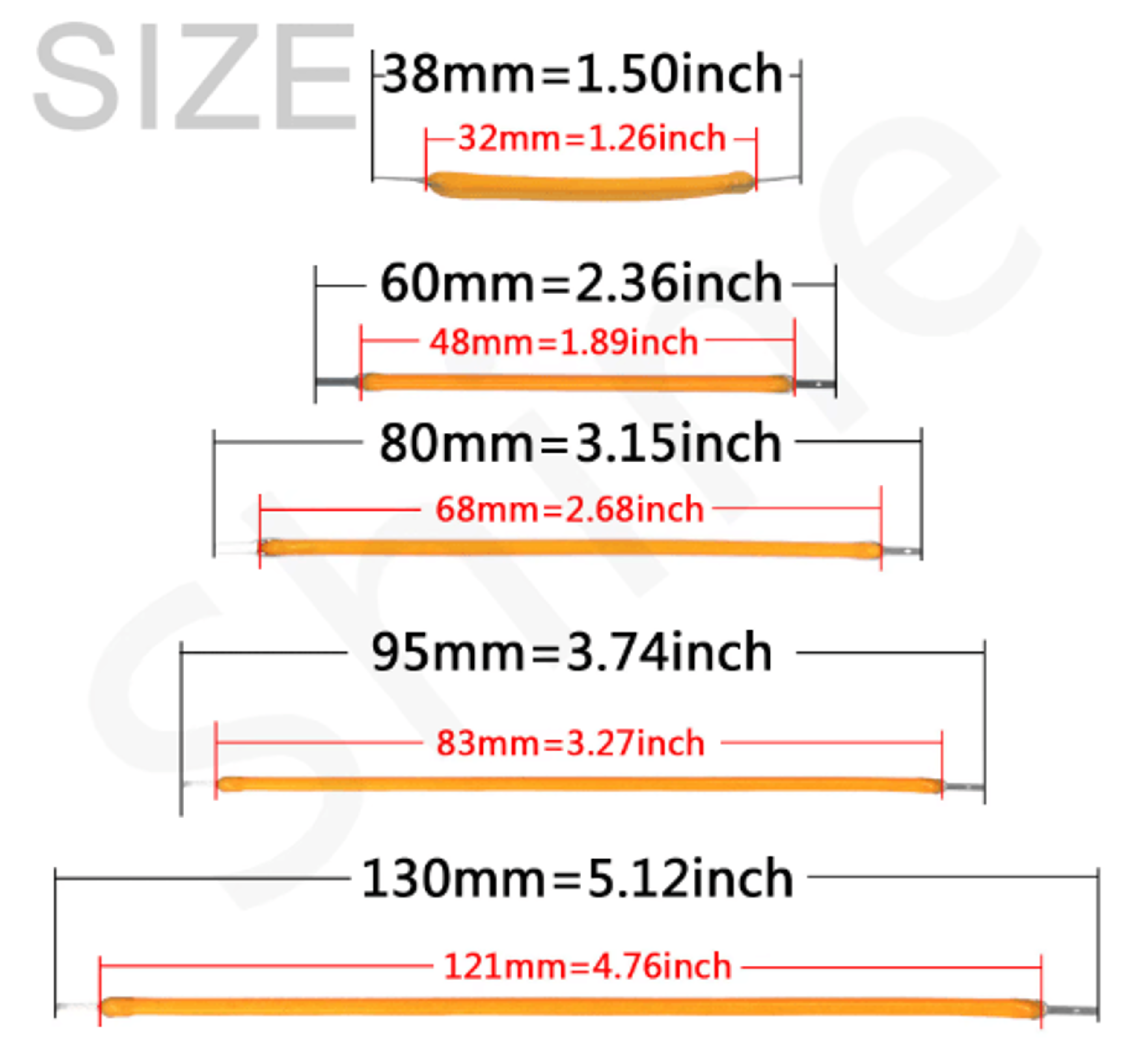 FlexLume Flexible COB LED Filament Edison Lamp Parts 10Pack 9