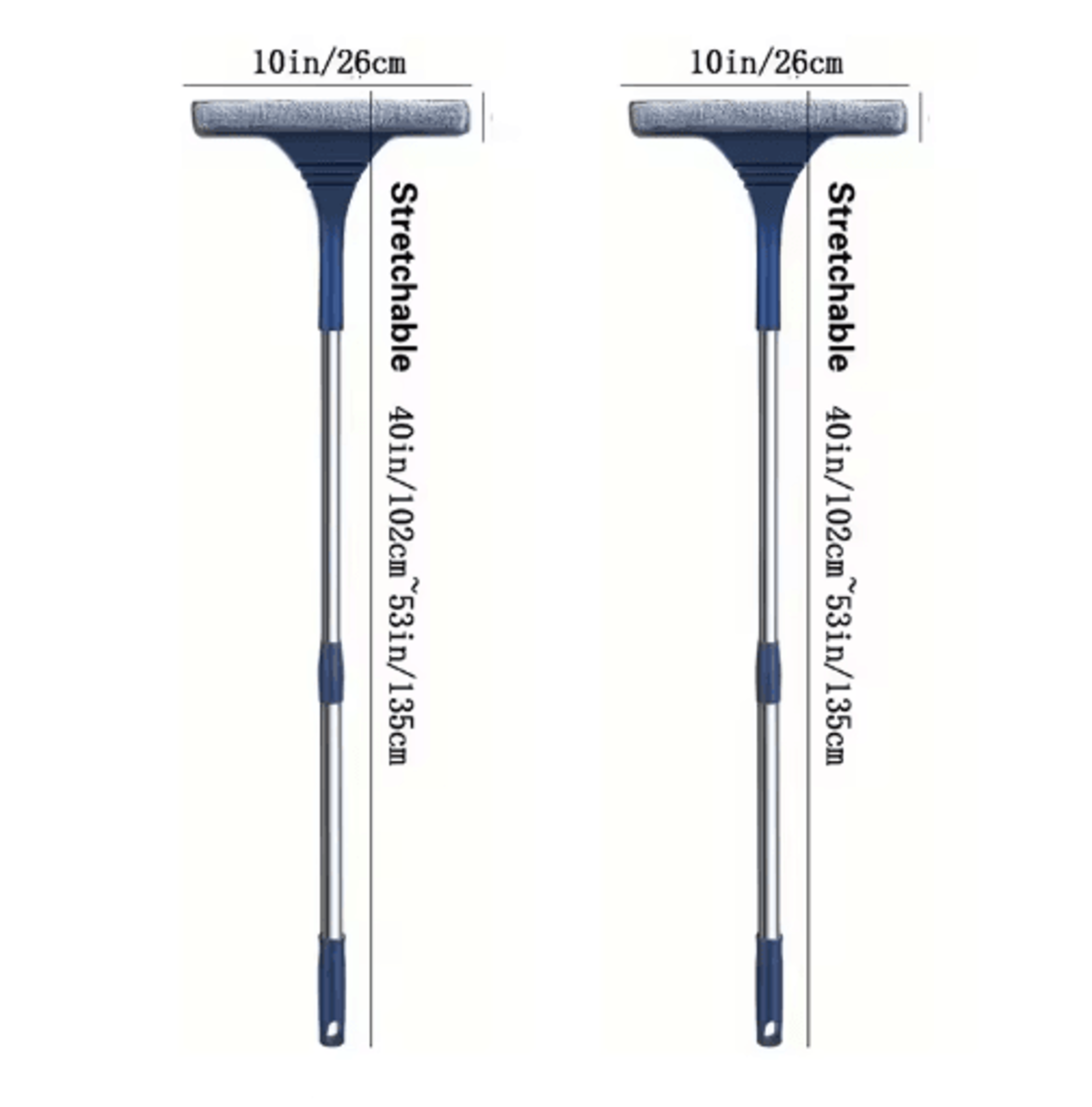 2in1 Window Mesh Screen Brush  DualSided Telescopic Window Mop  Squeegee 2