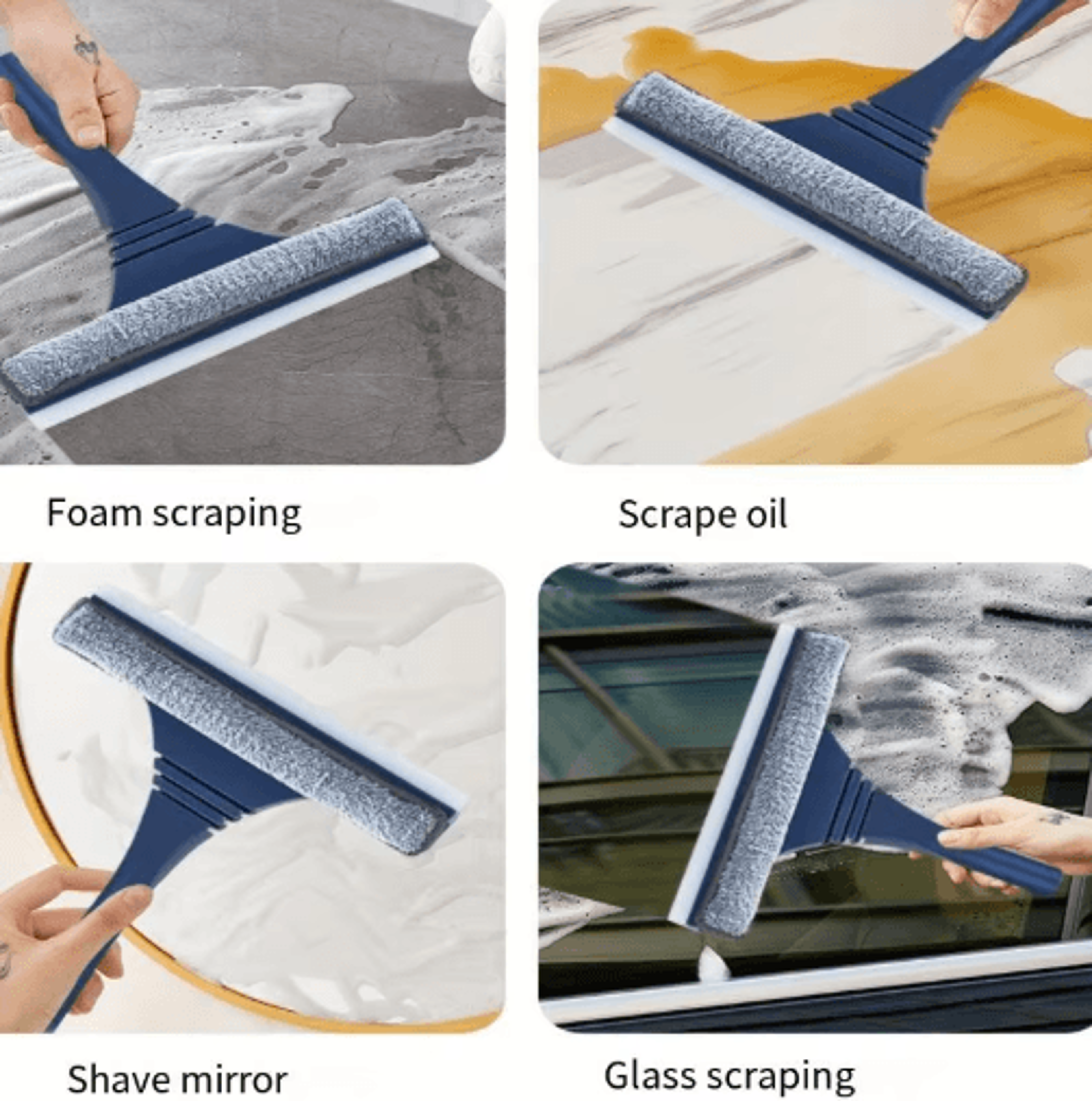 2in1 Window Mesh Screen Brush  DualSided Telescopic Window Mop  Squeegee 6