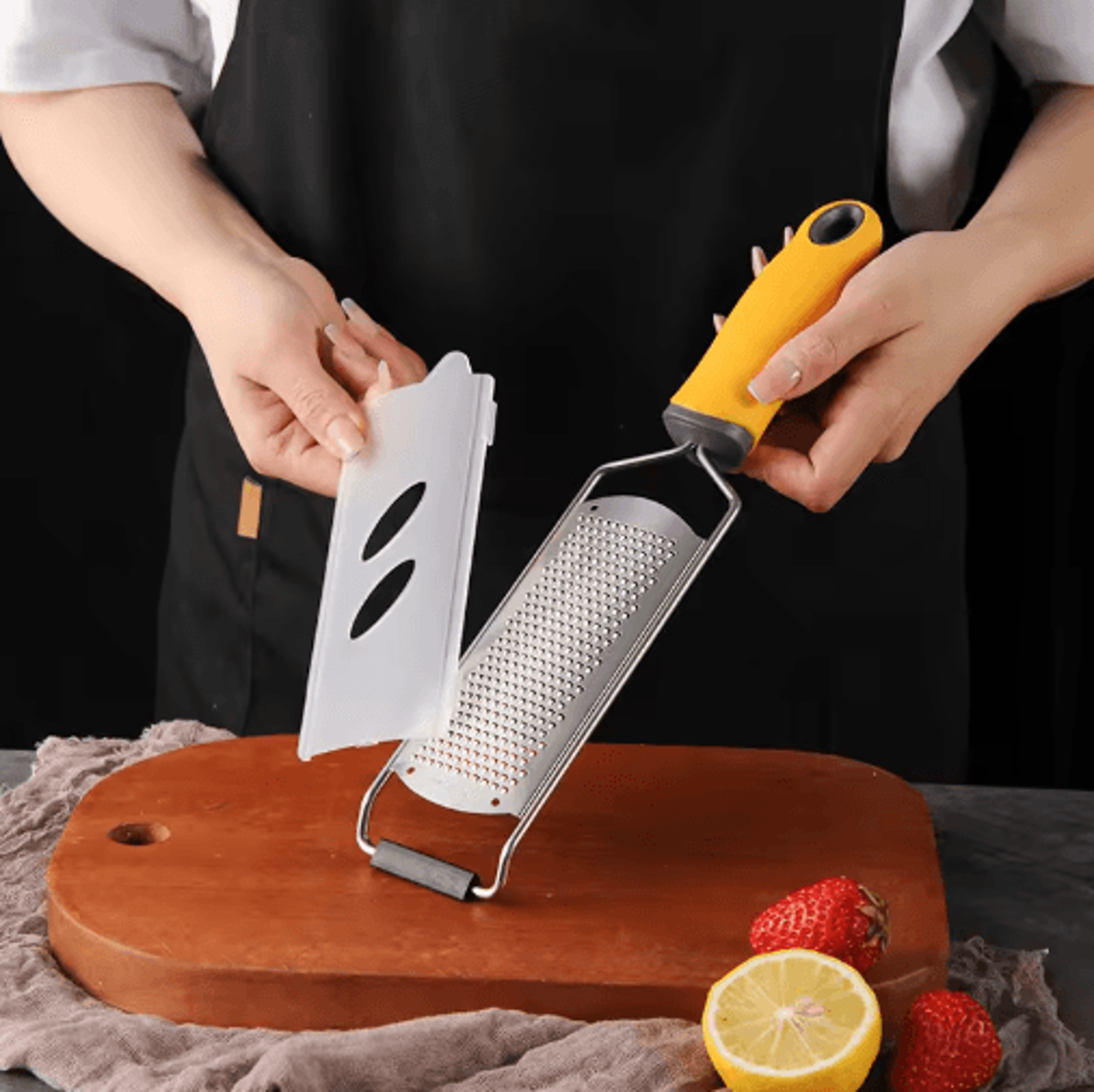 GrindEase Rotary Cheese Grater Mill With Long Handle 8