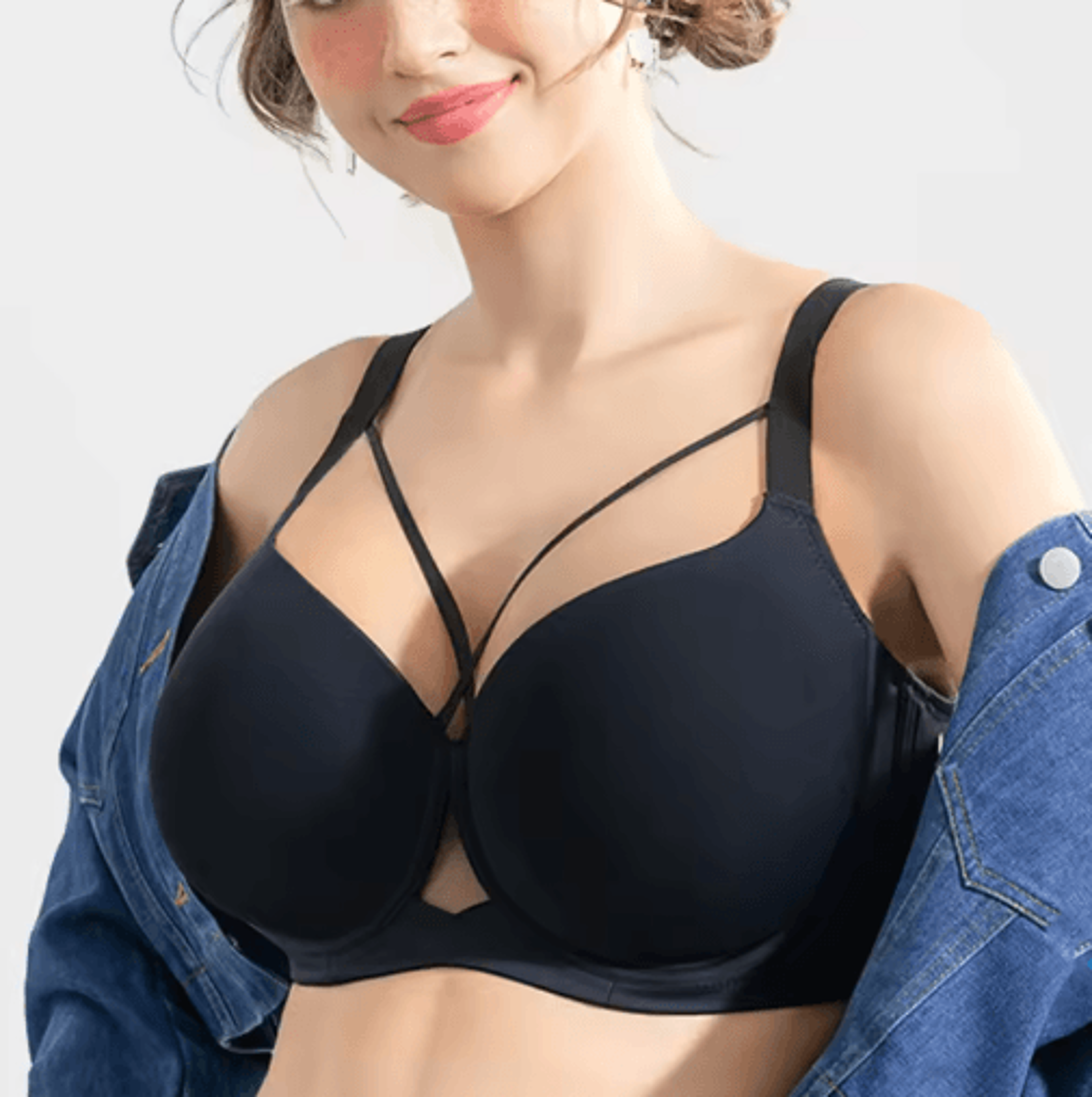 plus size seamless push up anti-sag bra – thin comfortable sexy support top