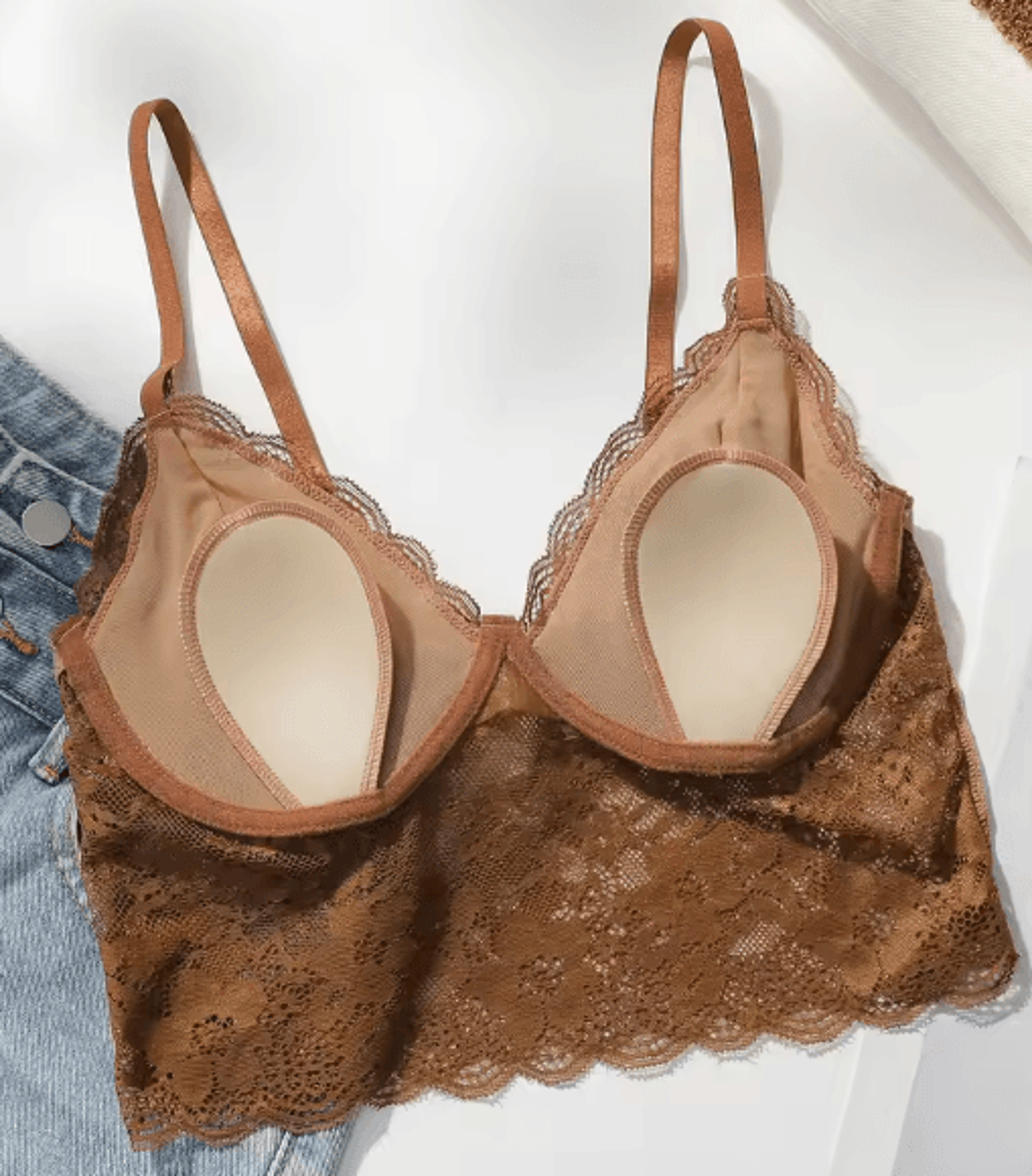 Embroidered Lace Wireless Push Up Bra With Adjustable Straps MR2641 4