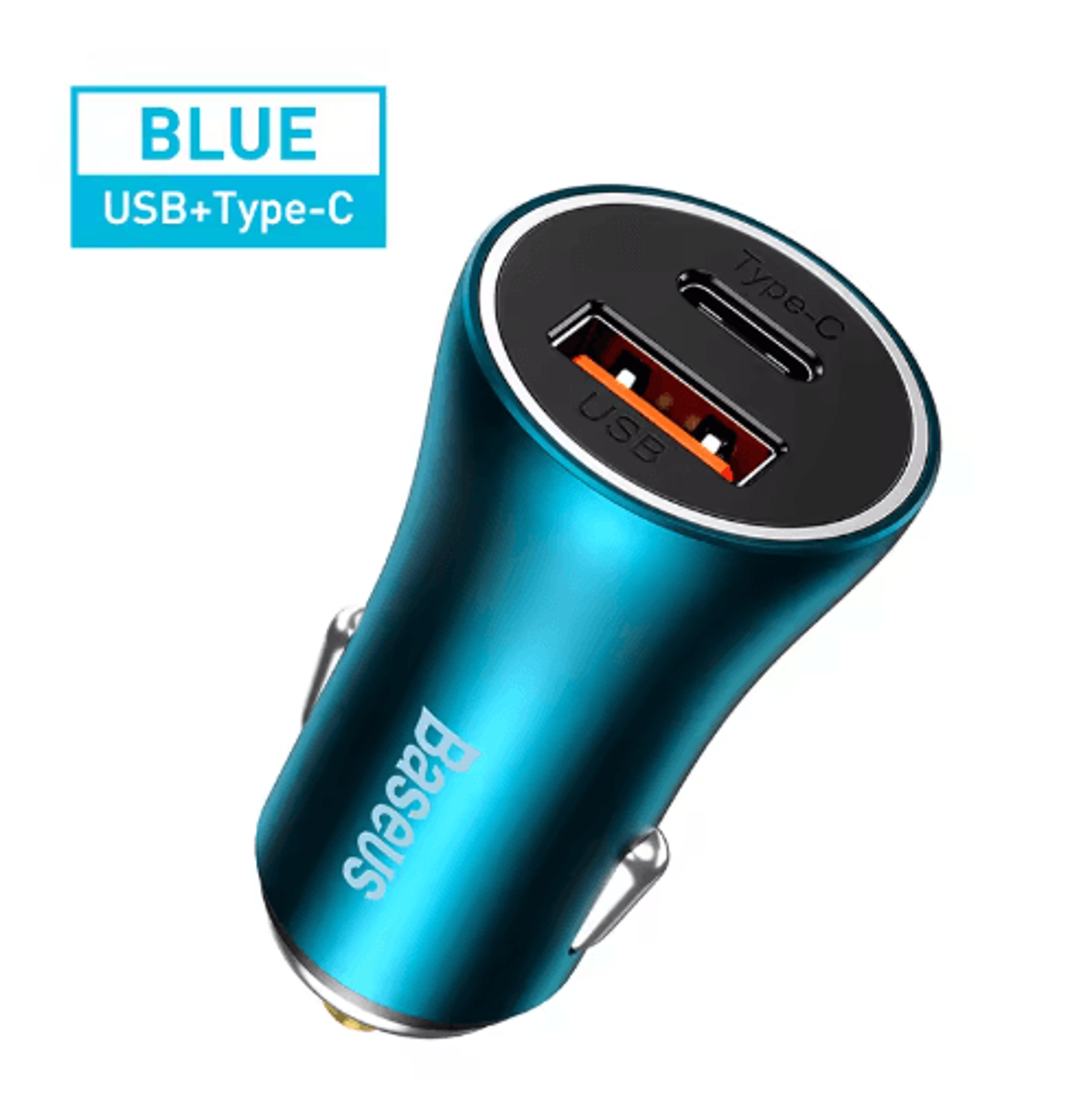 Baseus 60W Metal USB Type C Car Charger With PD 27W  QC 40 Fast Charging 4
