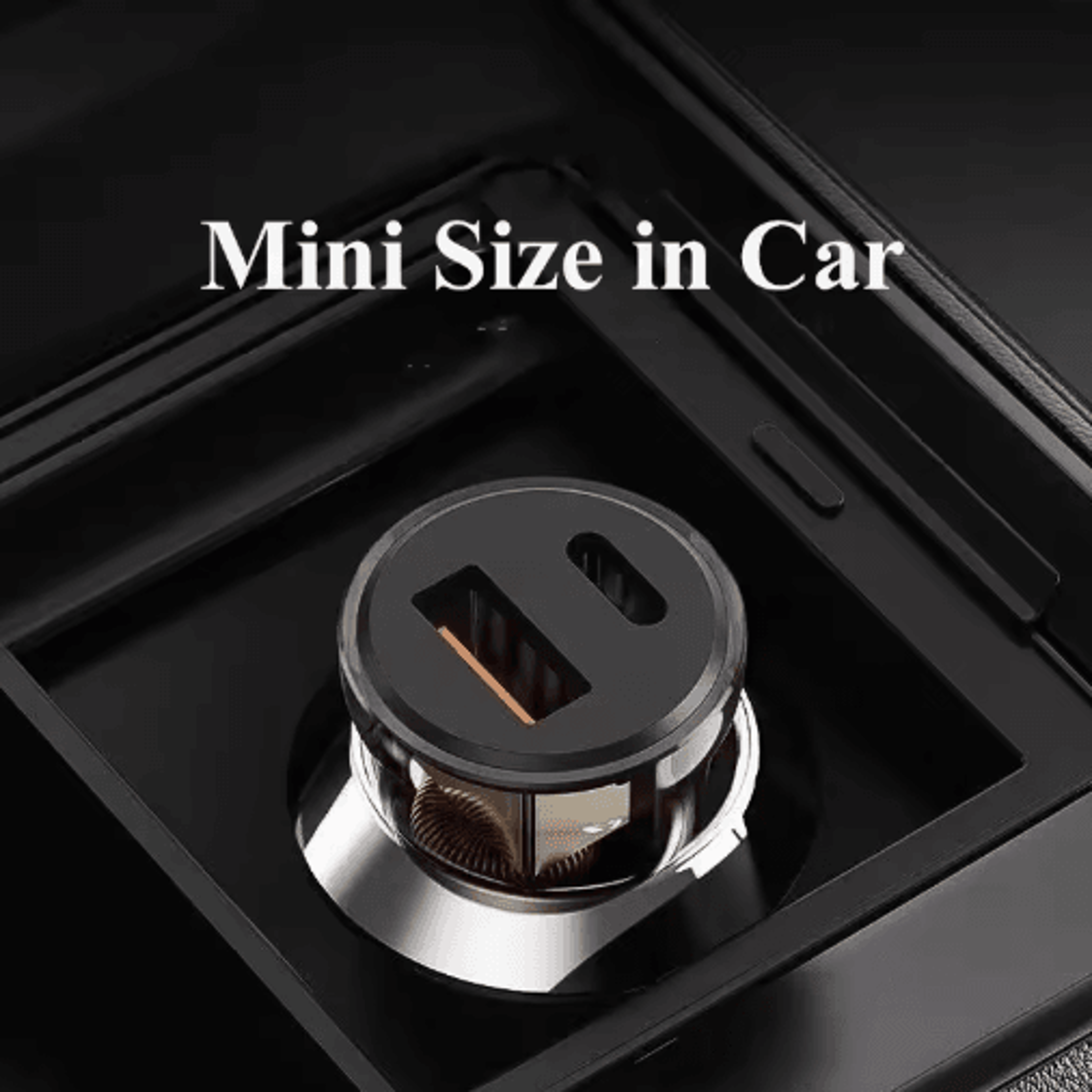 Transparent 30W PD USB C Car Charger Super Fast Type C Adapter 4
