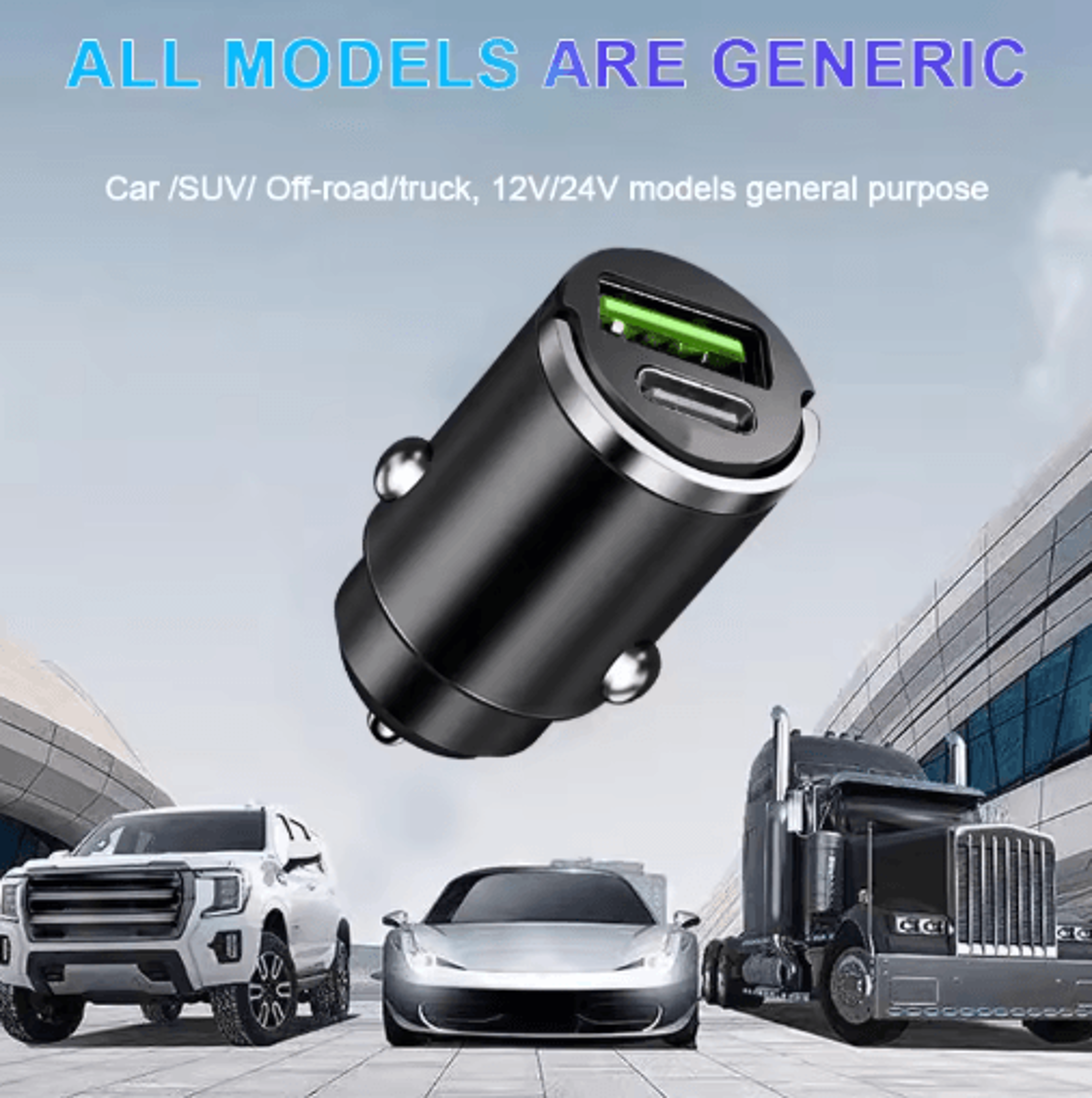 Mini 100W PD USBC Fast Car Charger With Pull Ring Design 2