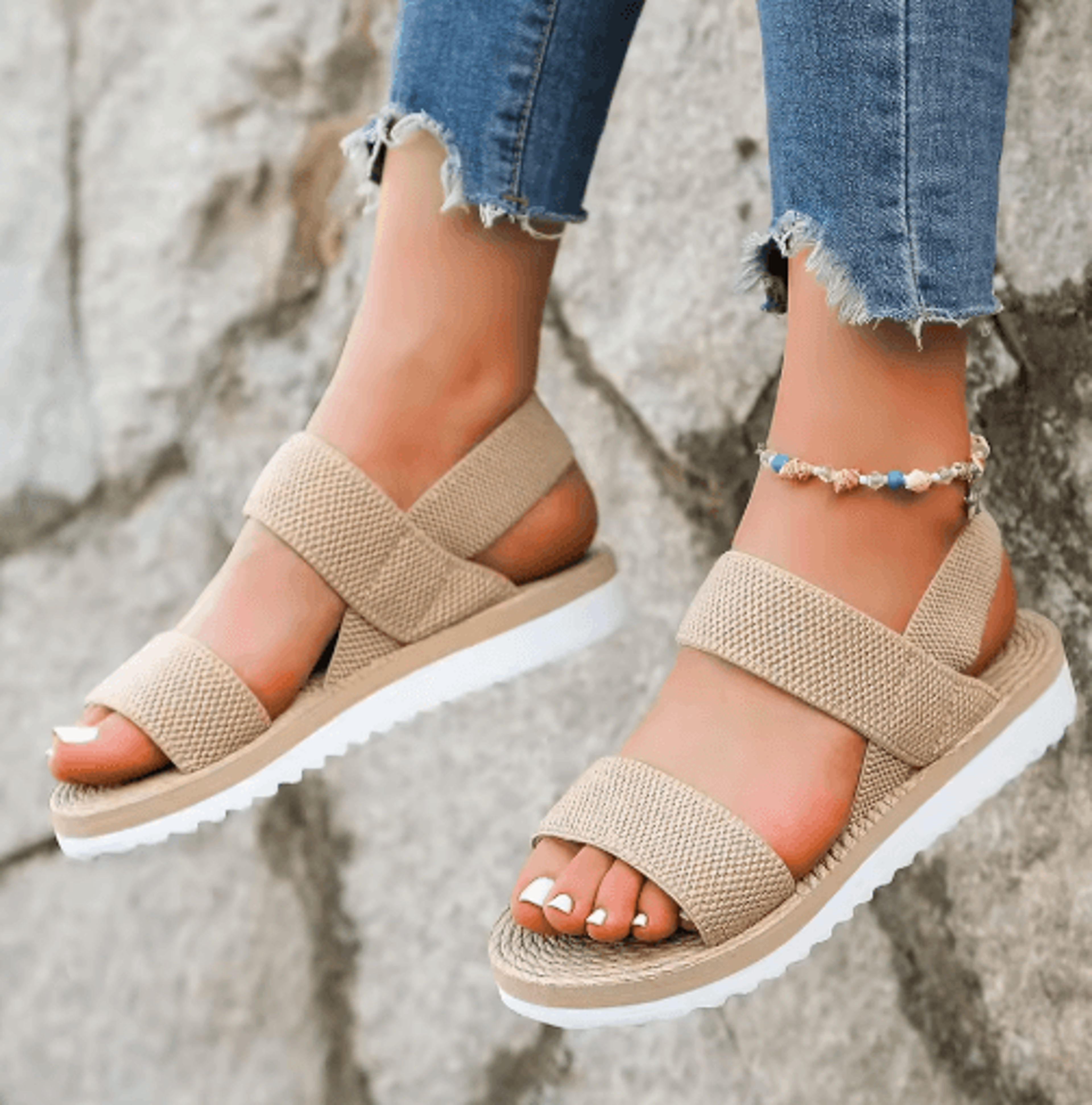 Womens Color Block Anti Slip Soft Sole Comfort Shoes 3