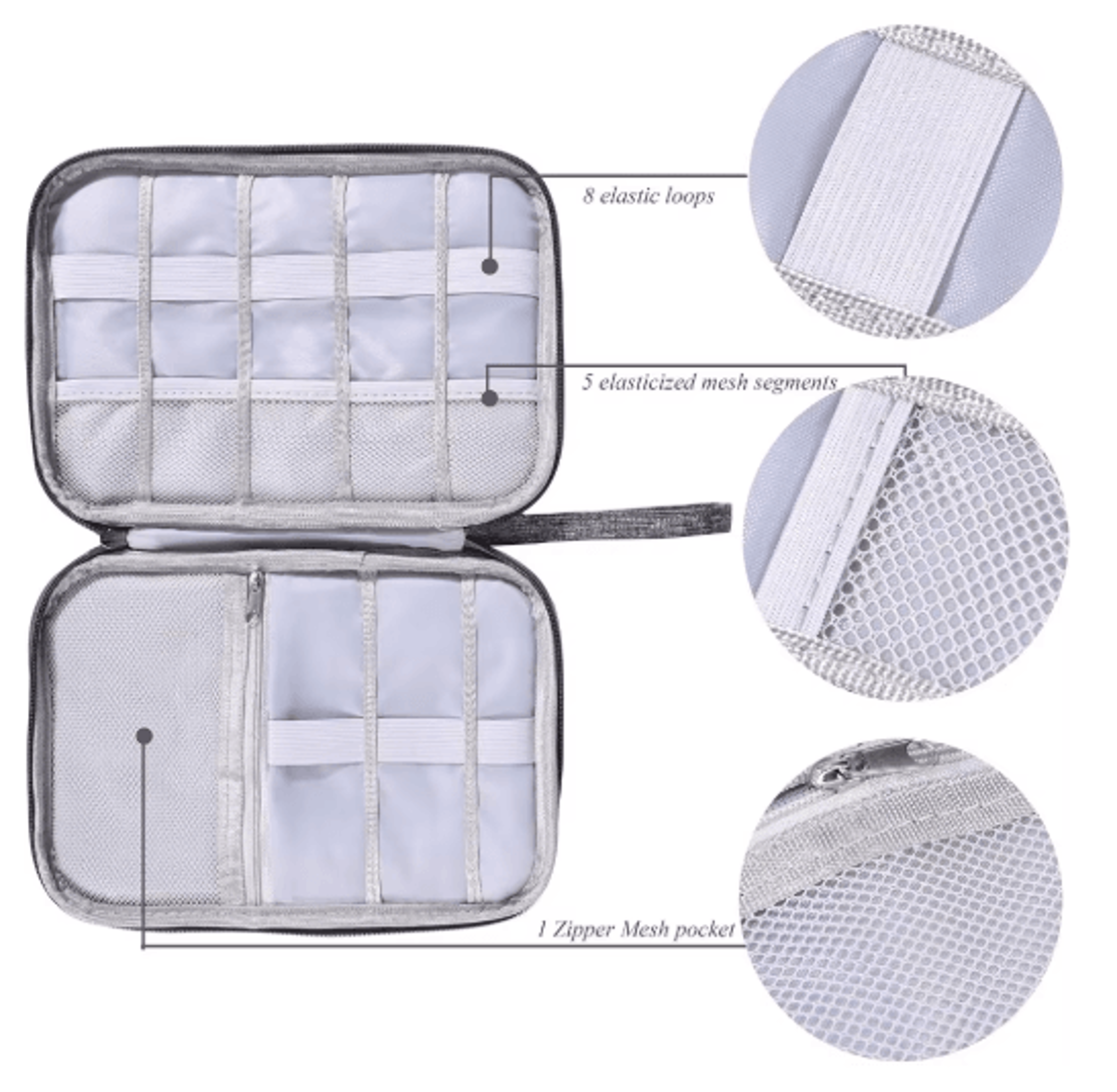 Electronics Organizer Bag And Waterproof Cable Storage Pouch Travel Tech Accessories Organizer Case 7