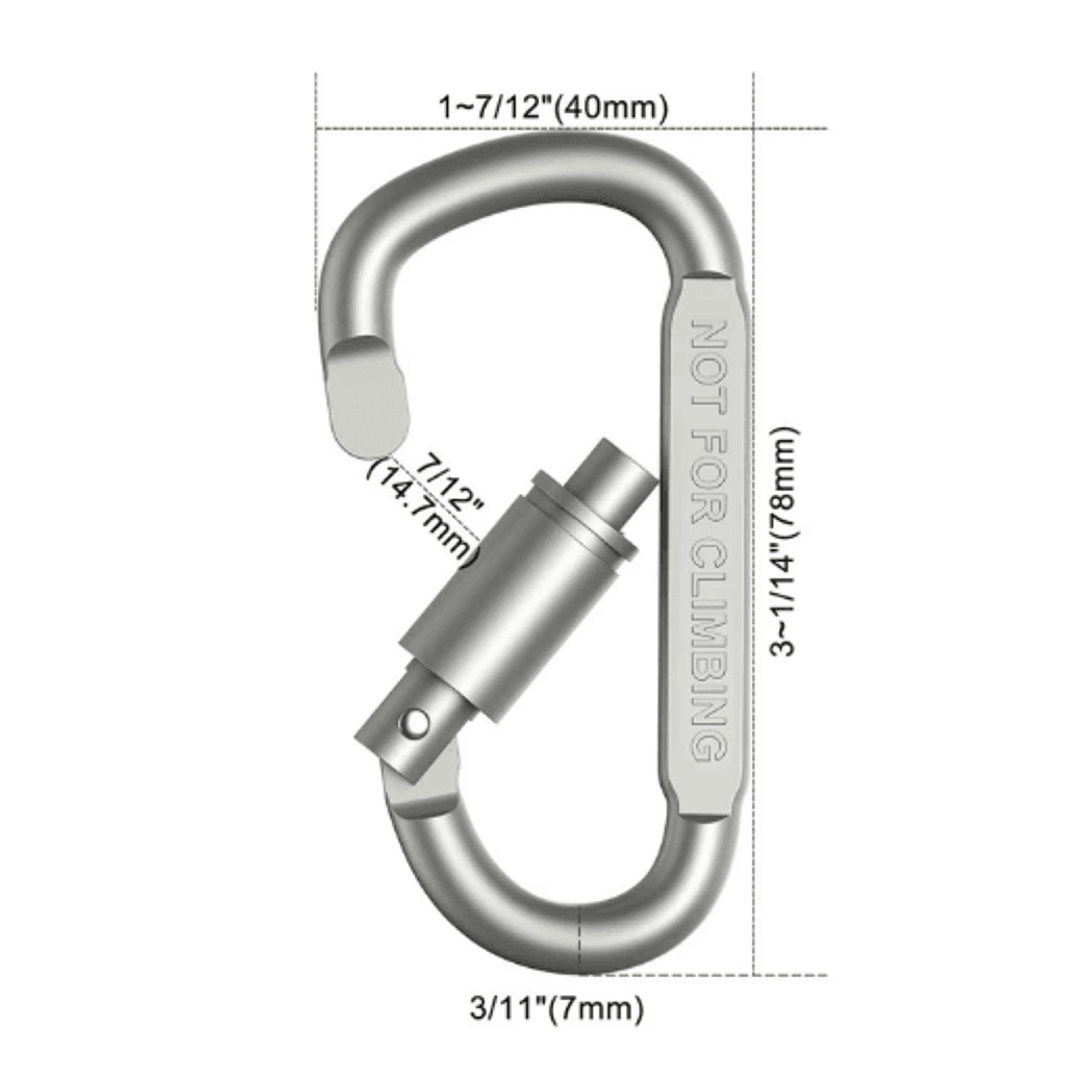 46PCS Aluminum Carabiner Keychain Clips Tactical EDC Camping Hooks 8