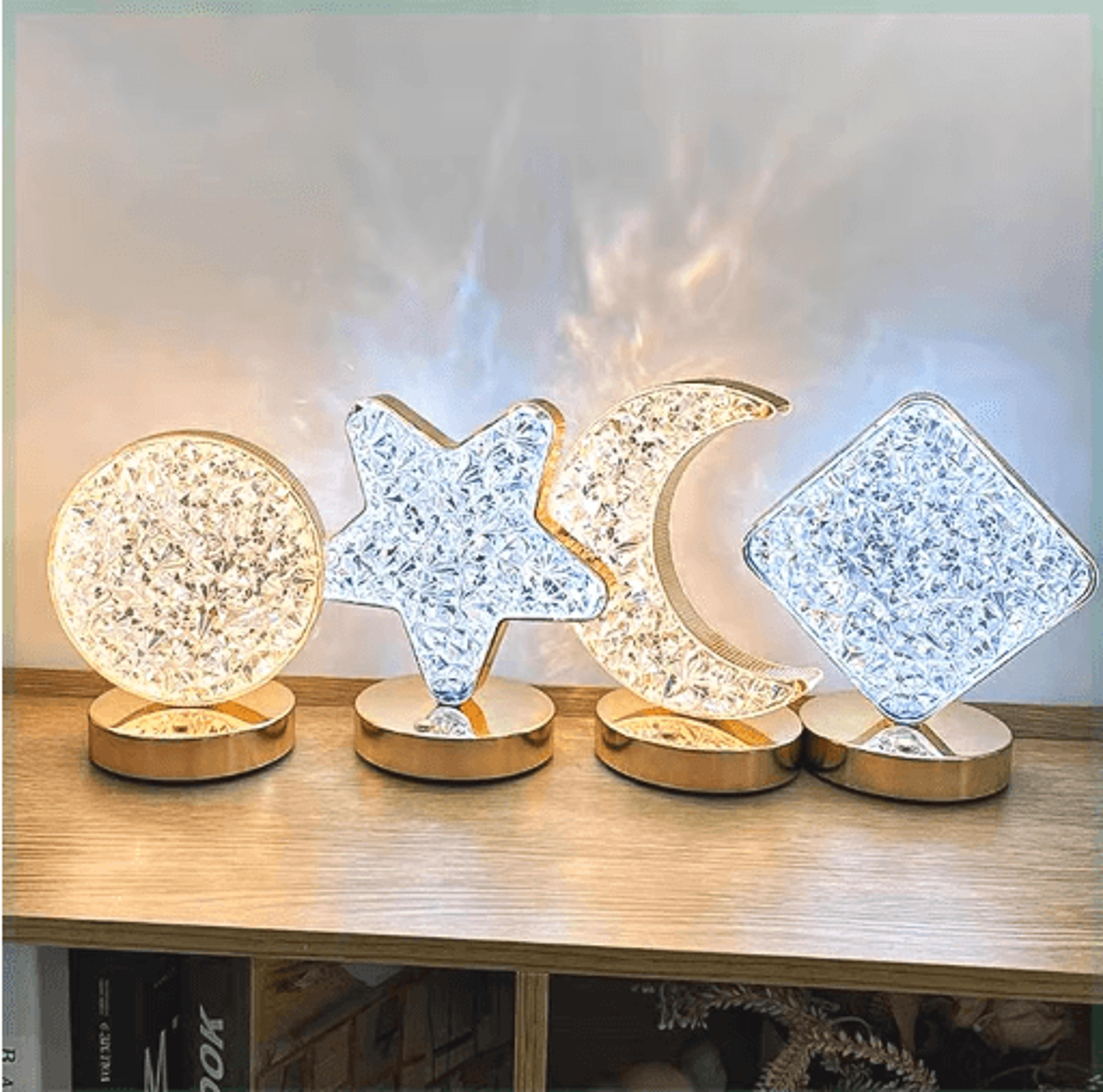 3D Crystal Touch LED Night Light USB Rechargeable Color Changing Kids Lamp 7