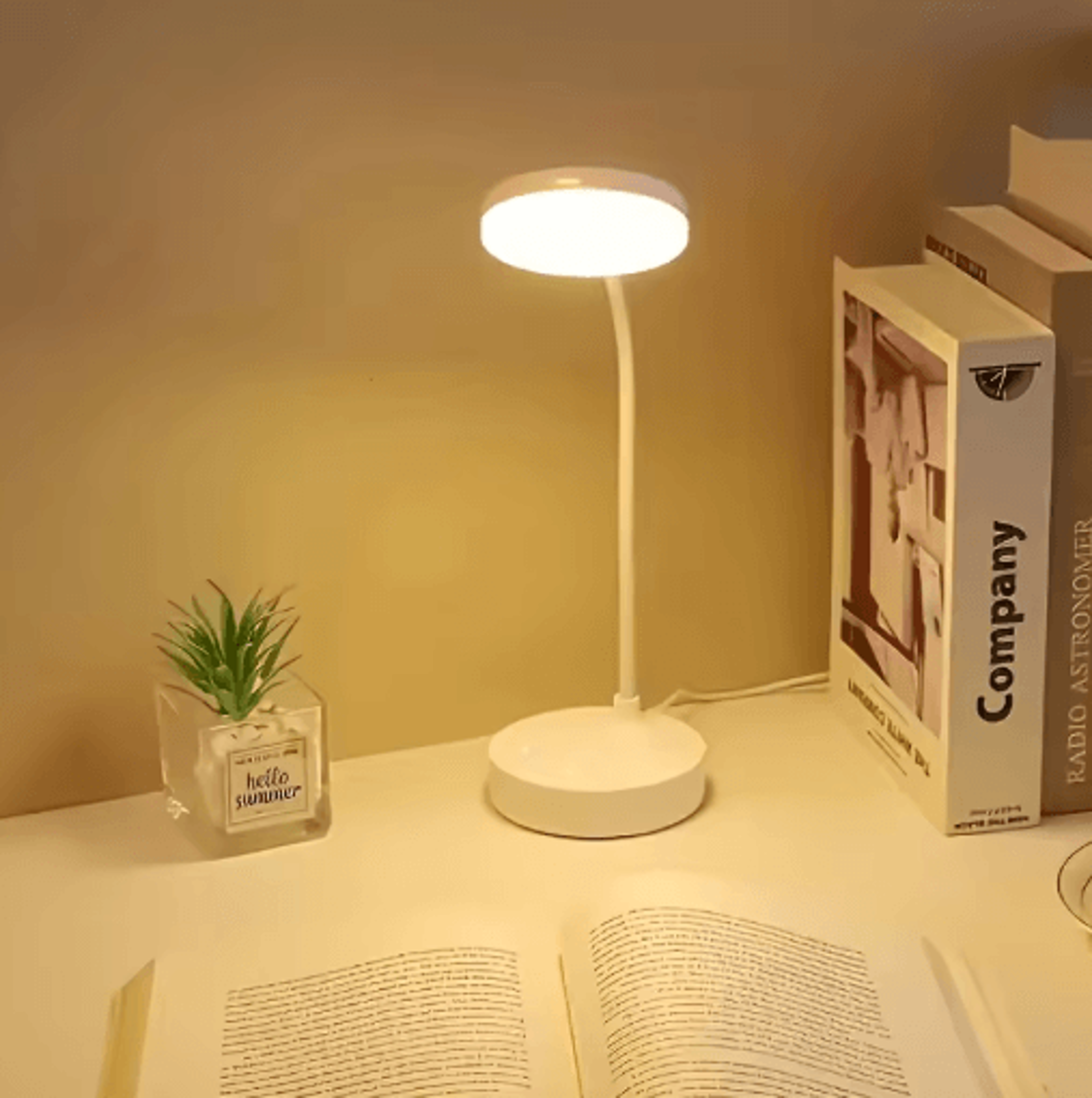 3-level dimmable wireless led table lamp touch control usb rechargeable desk light