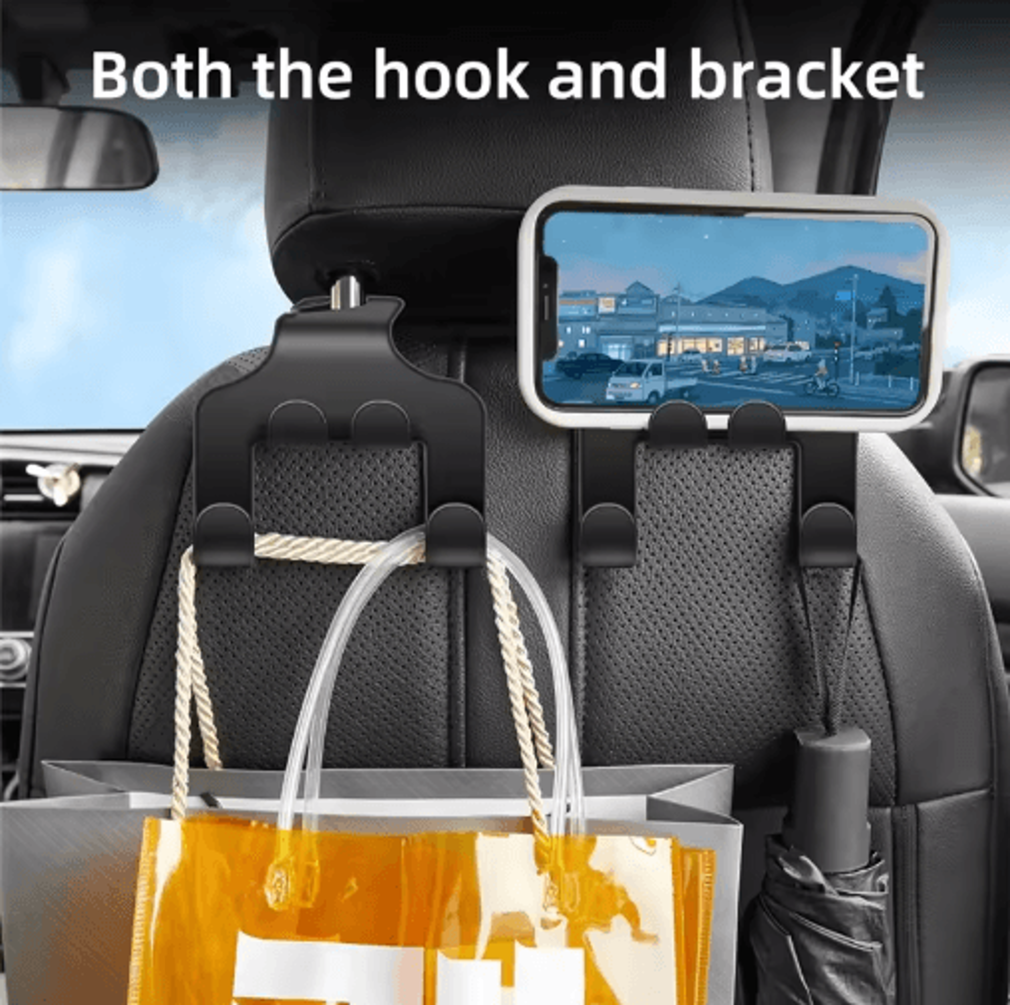 RideView Car Back Seat Phone Holder  Headrest Hook Mount  Rear Seat Stand For Smartphones 6
