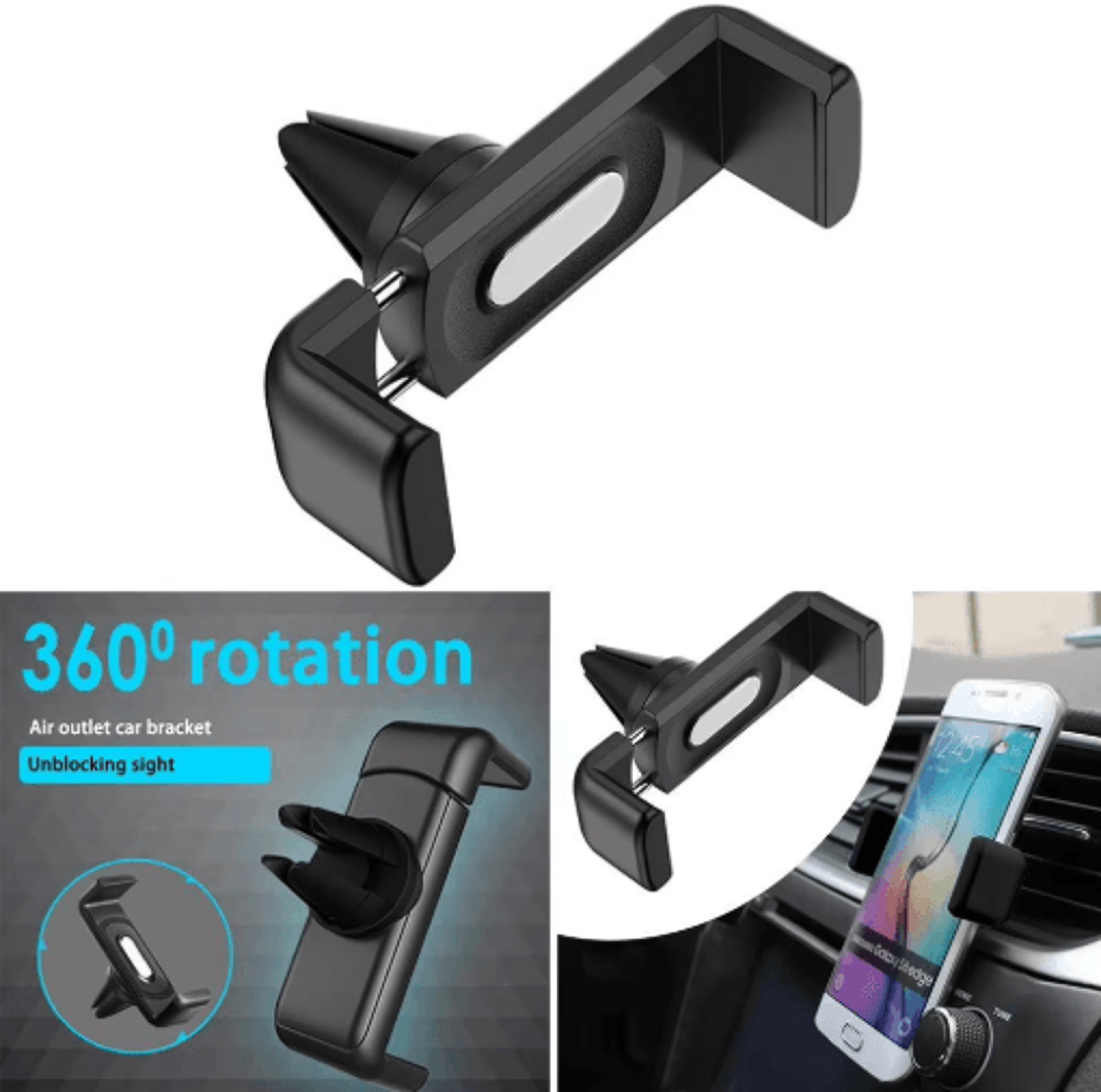 DriveGrip Universal Car Phone Holder  Dashboard Windshield  Vent HandsFree Mount 6
