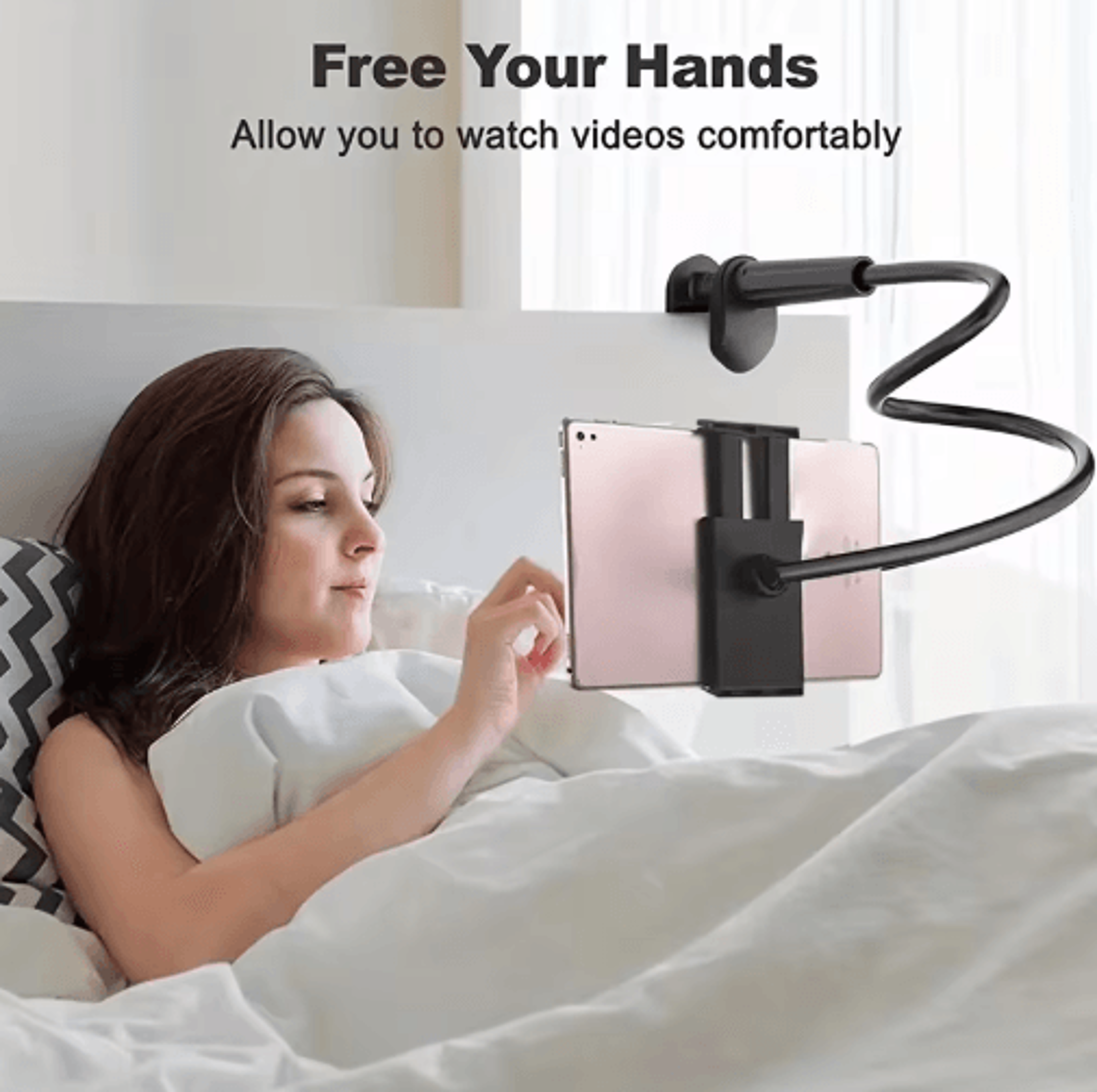 FlexView Lazy Bedside Phone  Tablet Stand  Adjustable Desktop Holder For IPhone IPad  Smartphones 7