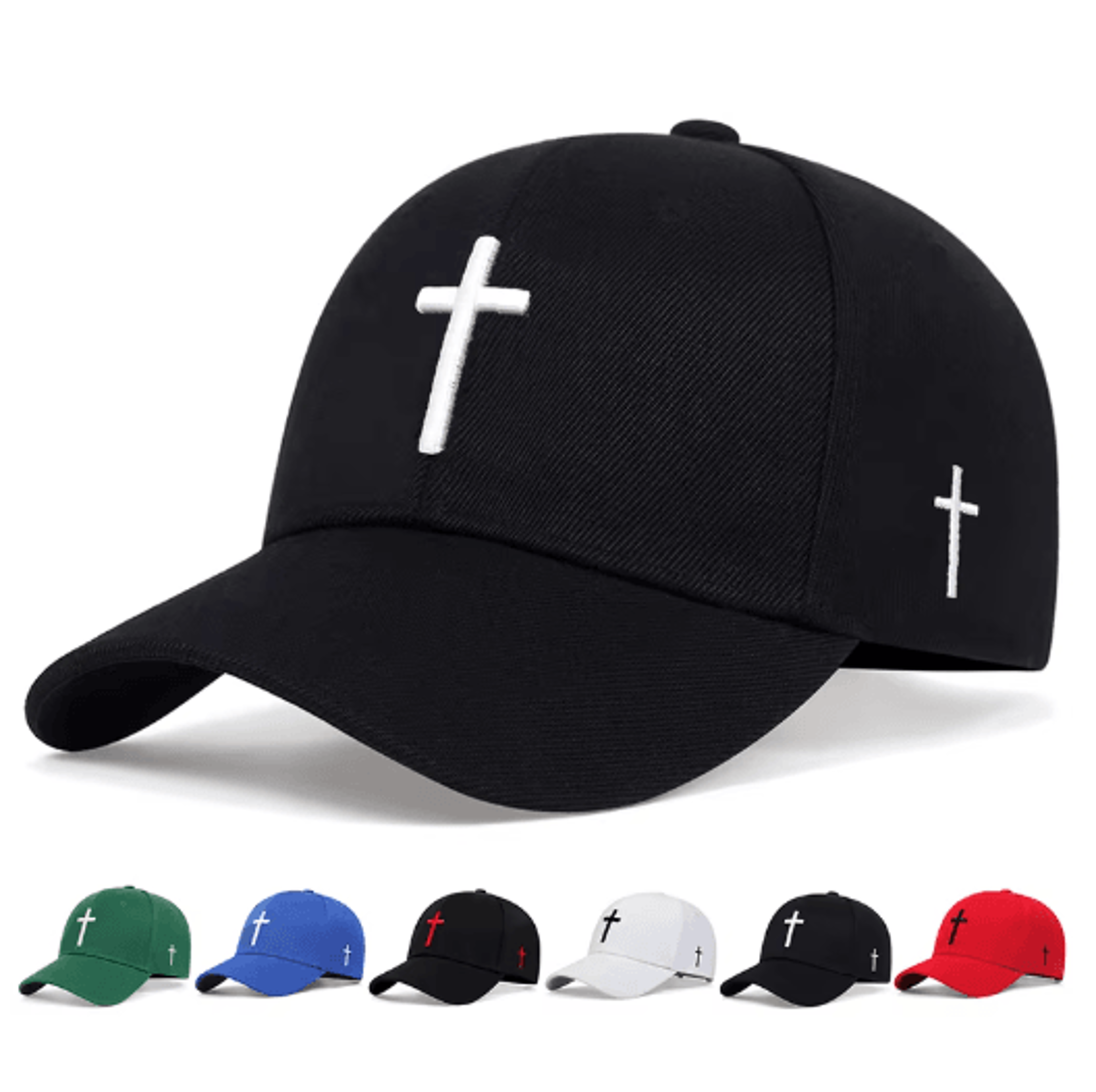 classic black cotton baseball cap adjustable snapback casual dad hat