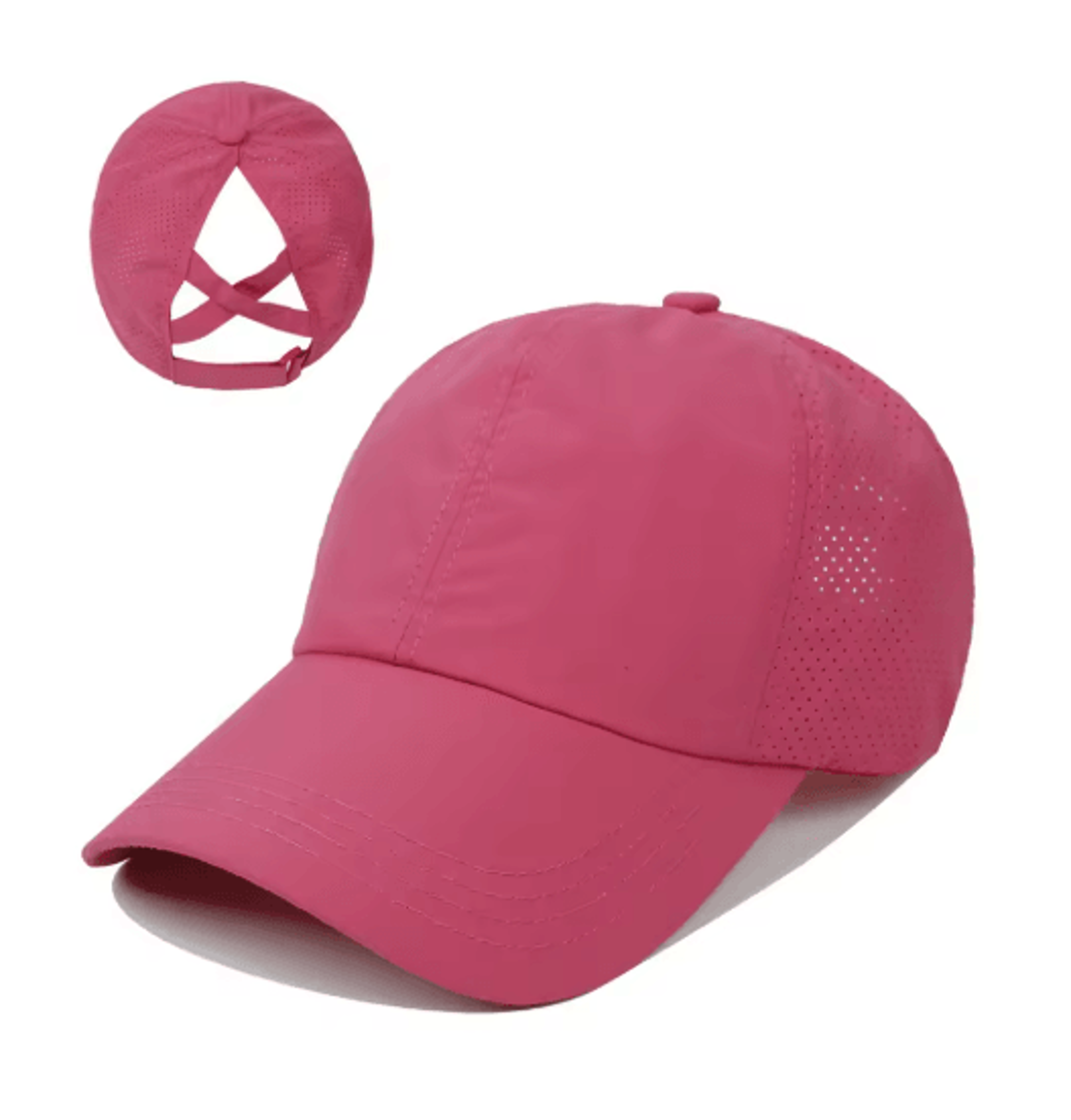 Womens High Ponytail Sports Baseball Cap Quick Dry Breathable Mesh Sun Hat 1